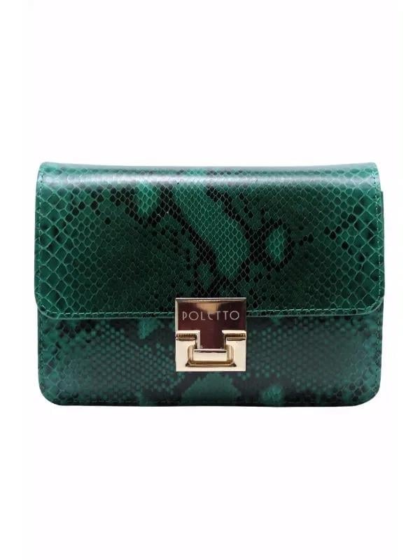 POLETTO  HAKİKİ YILAN/HAKİKİ DERİ YESIL Çanta Omuz askılı CNT 802 V2 YLN