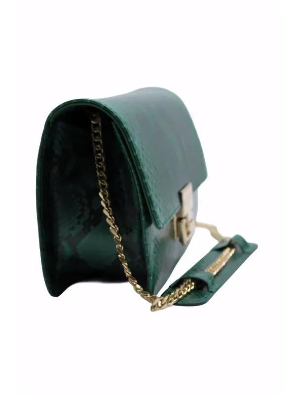 POLETTO  HAKİKİ YILAN/HAKİKİ DERİ YESIL Çanta Omuz askılı CNT 802 V2 YLN