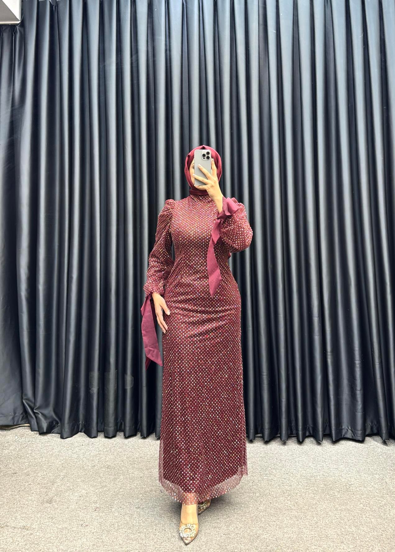 BEYHAN BUTİKEliza Abiye Bordo