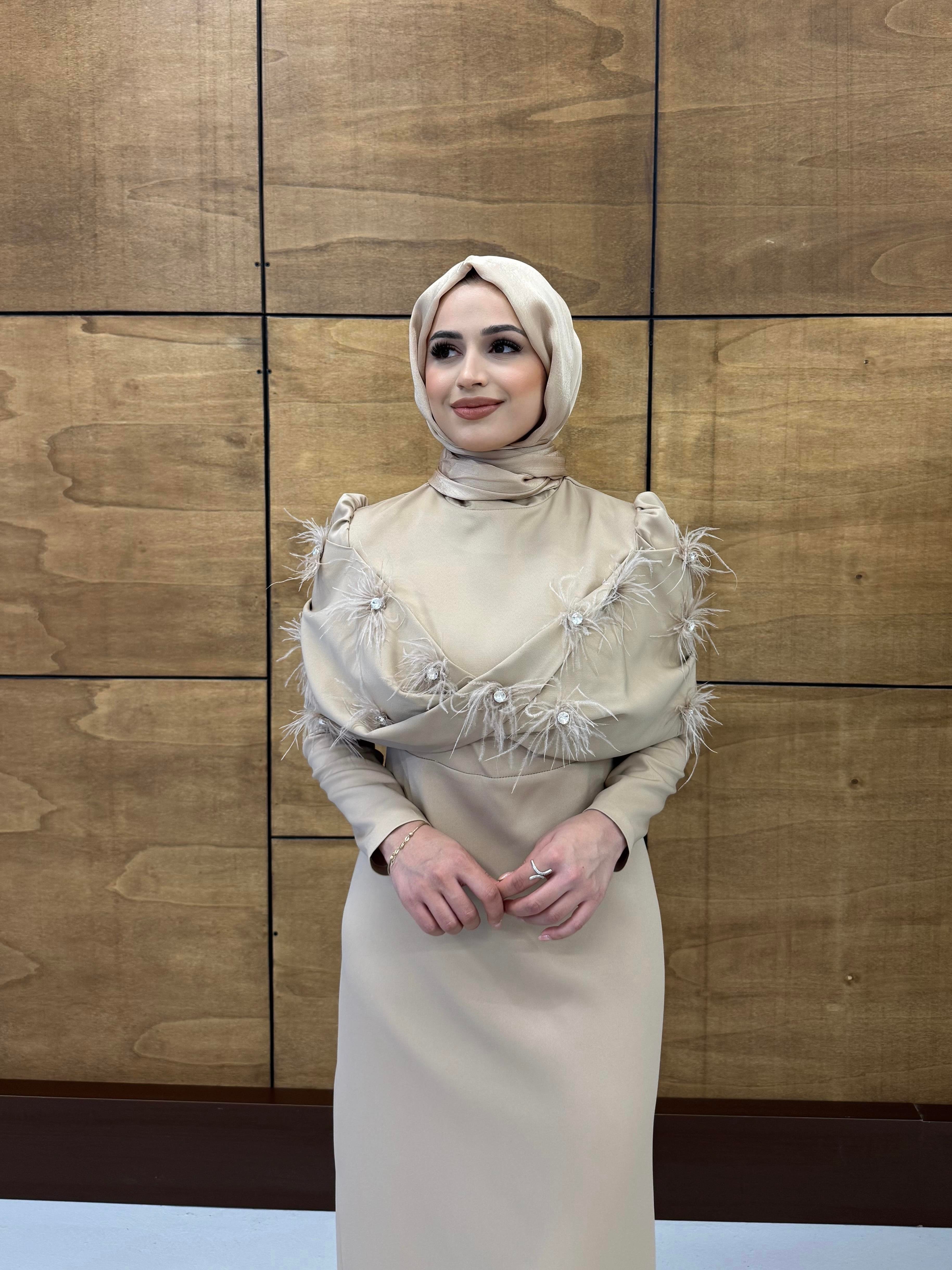 BEYHAN BUTİKEsma Abiye Bej