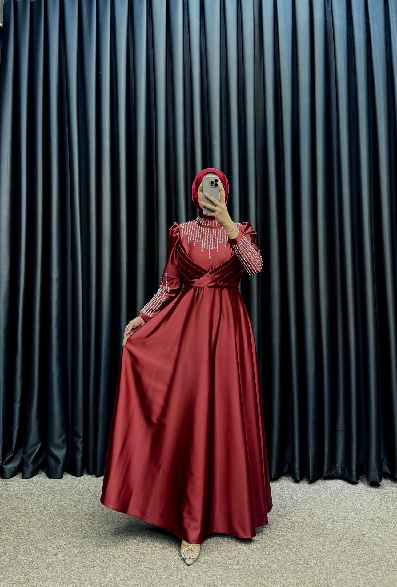 BEYHAN BUTİKHazel Abiye Bordo