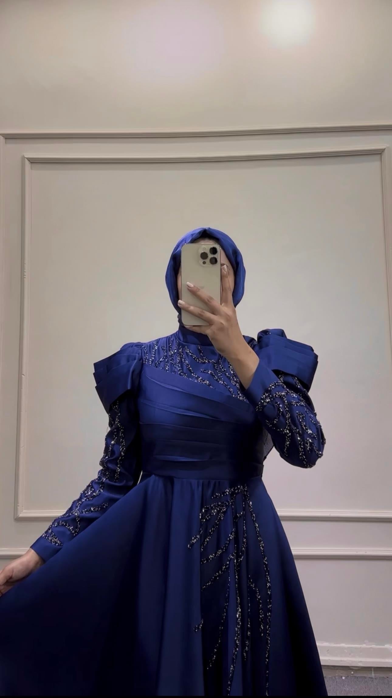 BEYHAN BUTİKHürrem Abiye Lacivert 