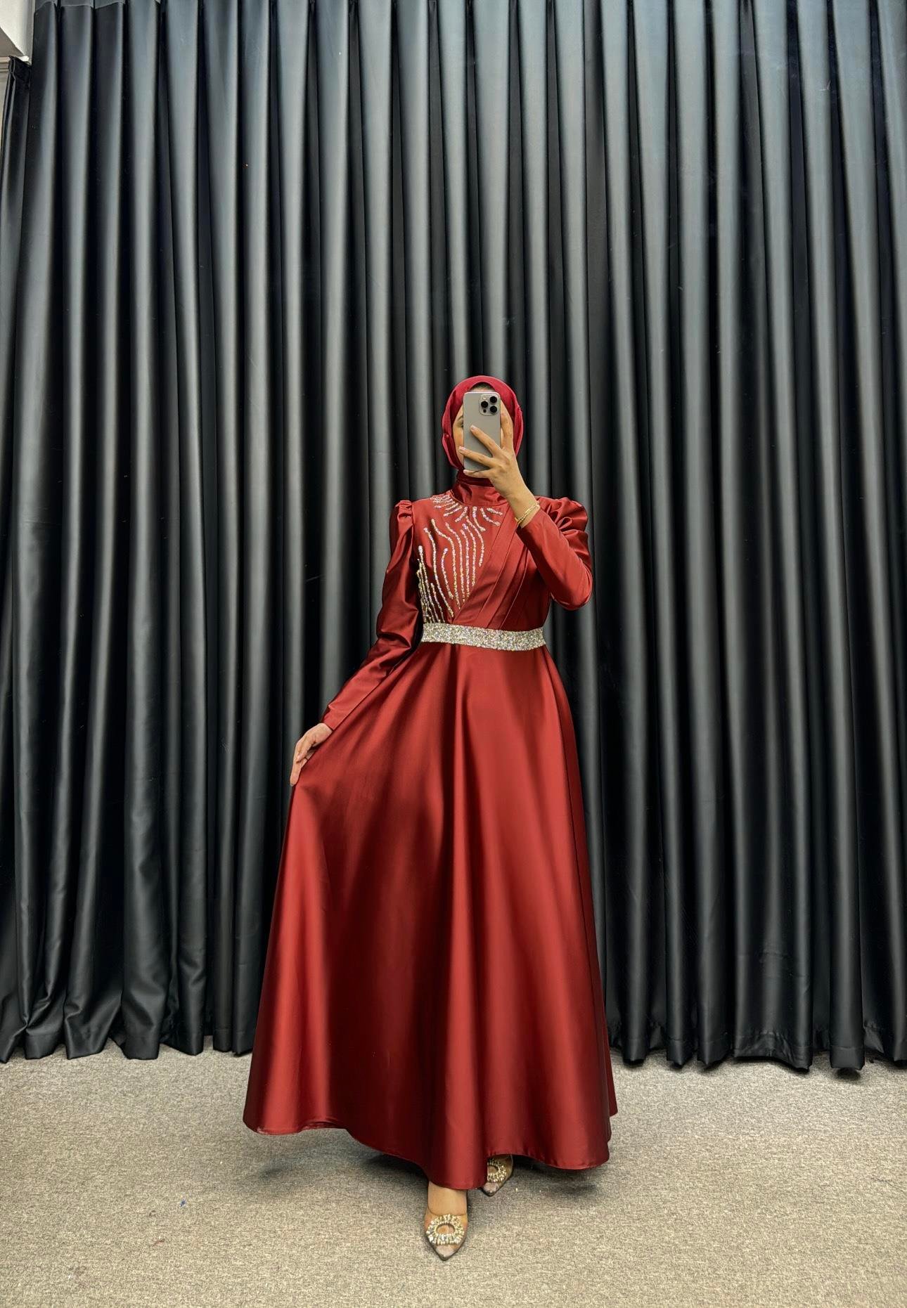 BEYHAN BUTİKPelin Abiye Bordo