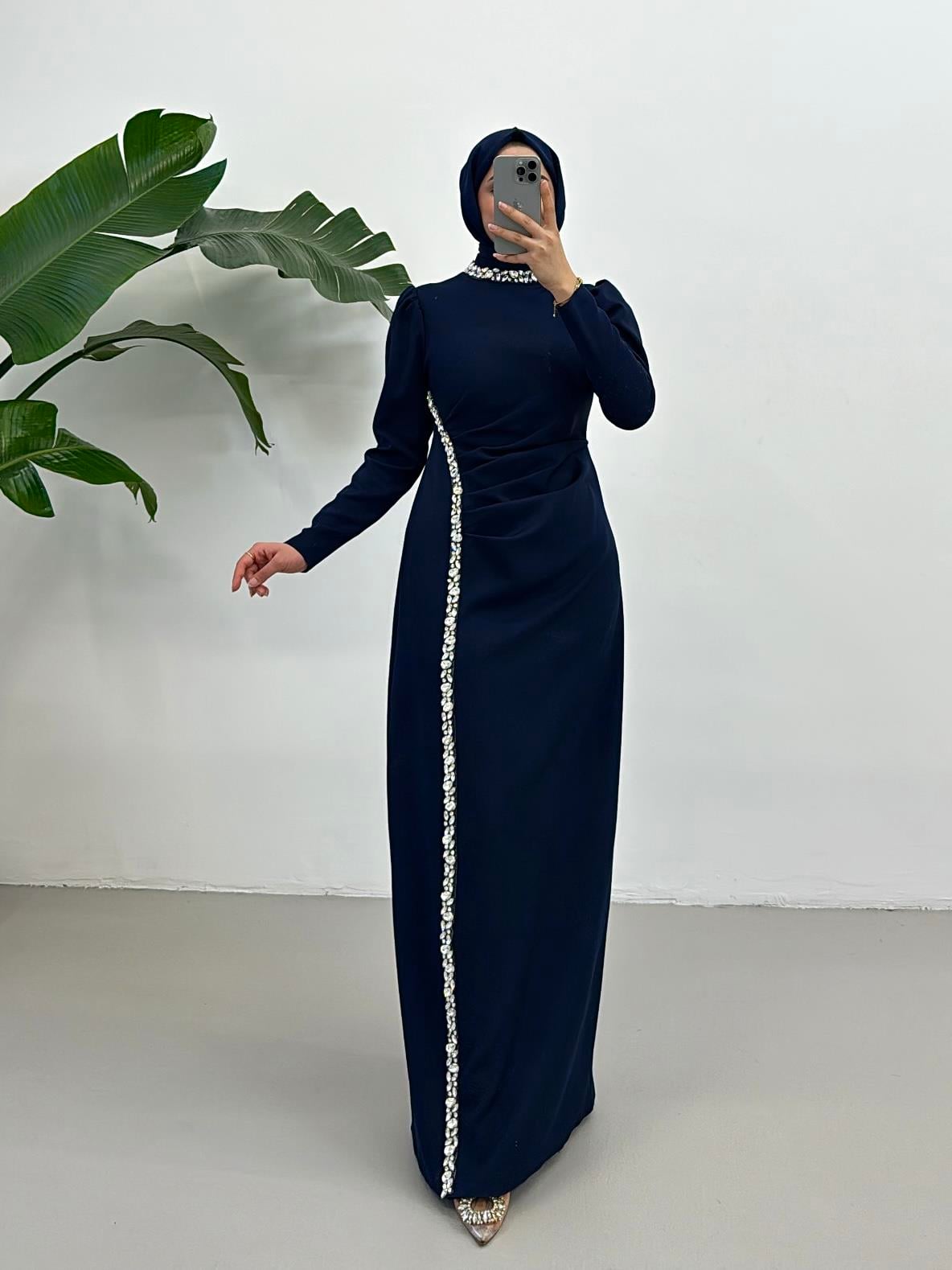BEYHAN BUTİKSafir Abiye Lacivert