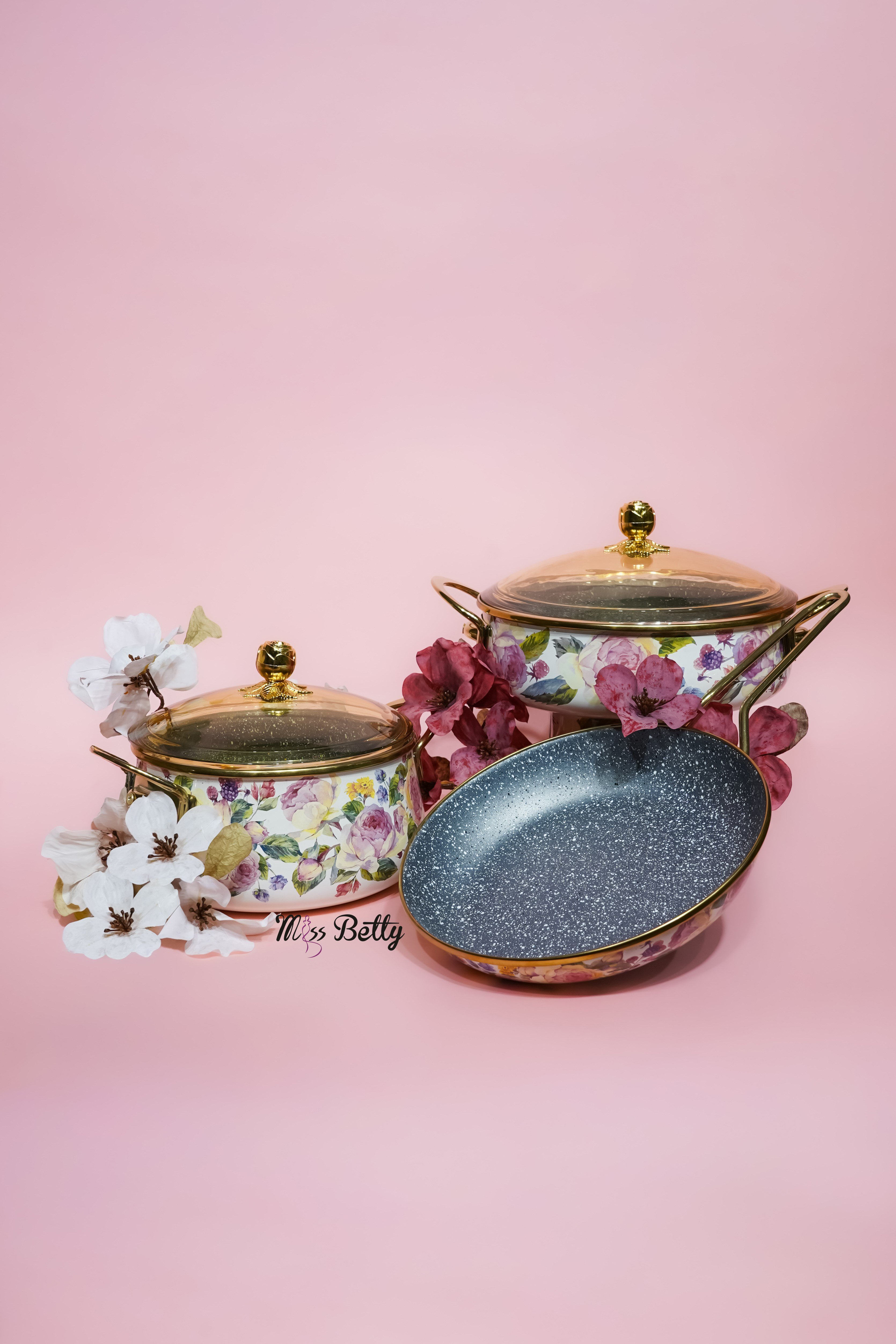 Rose Deluxe 5 Parça Granit Tencere Seti