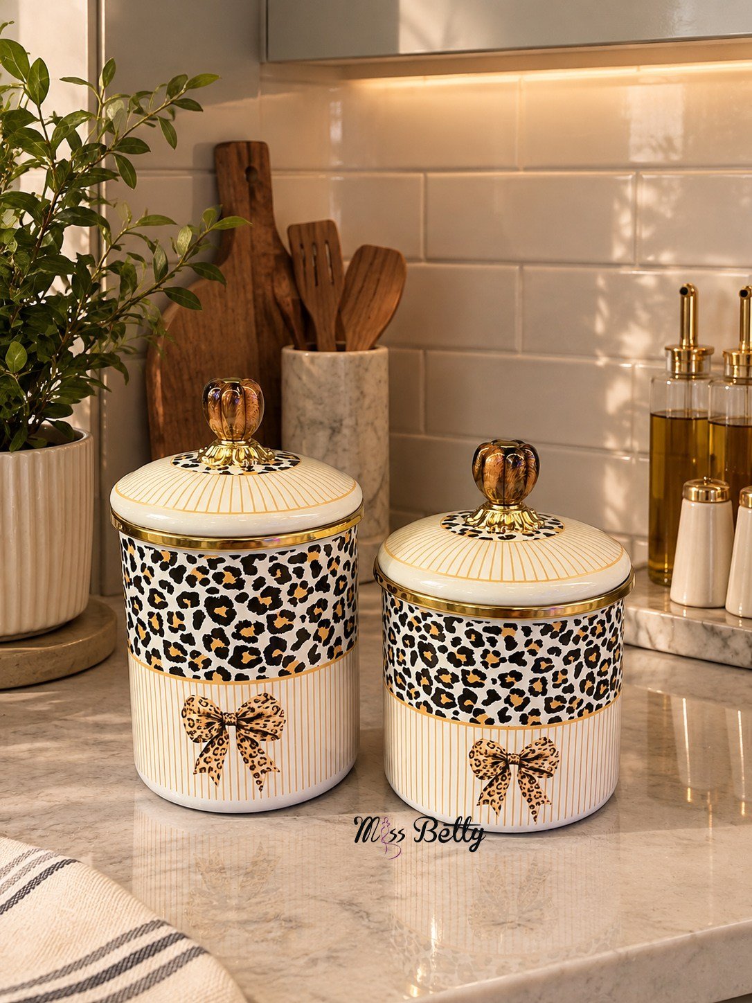 Savana 2'li Emaye Kavanoz Set