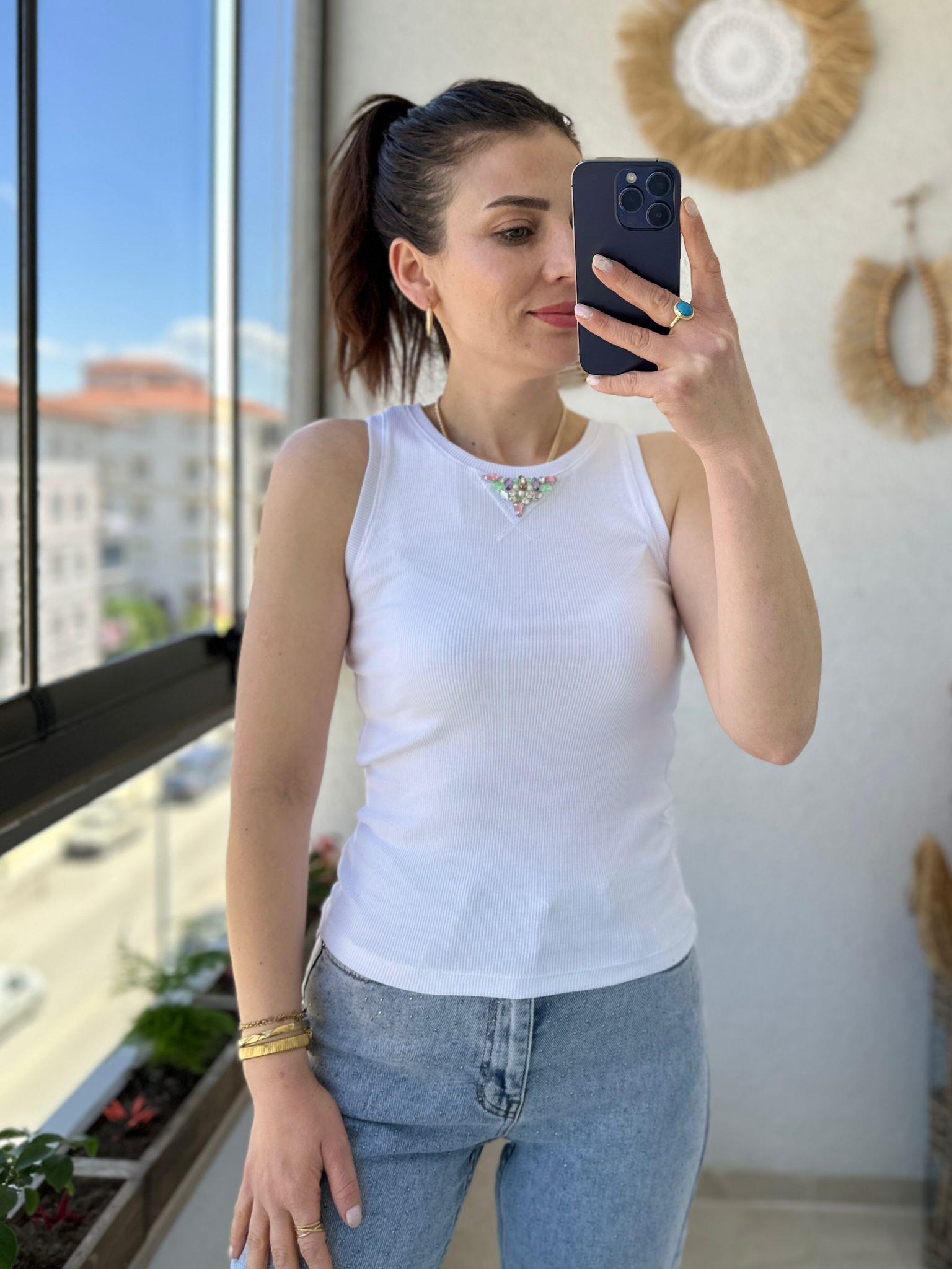 İPK MARKA MODEL TAŞLI FİTİLLİ ATLET