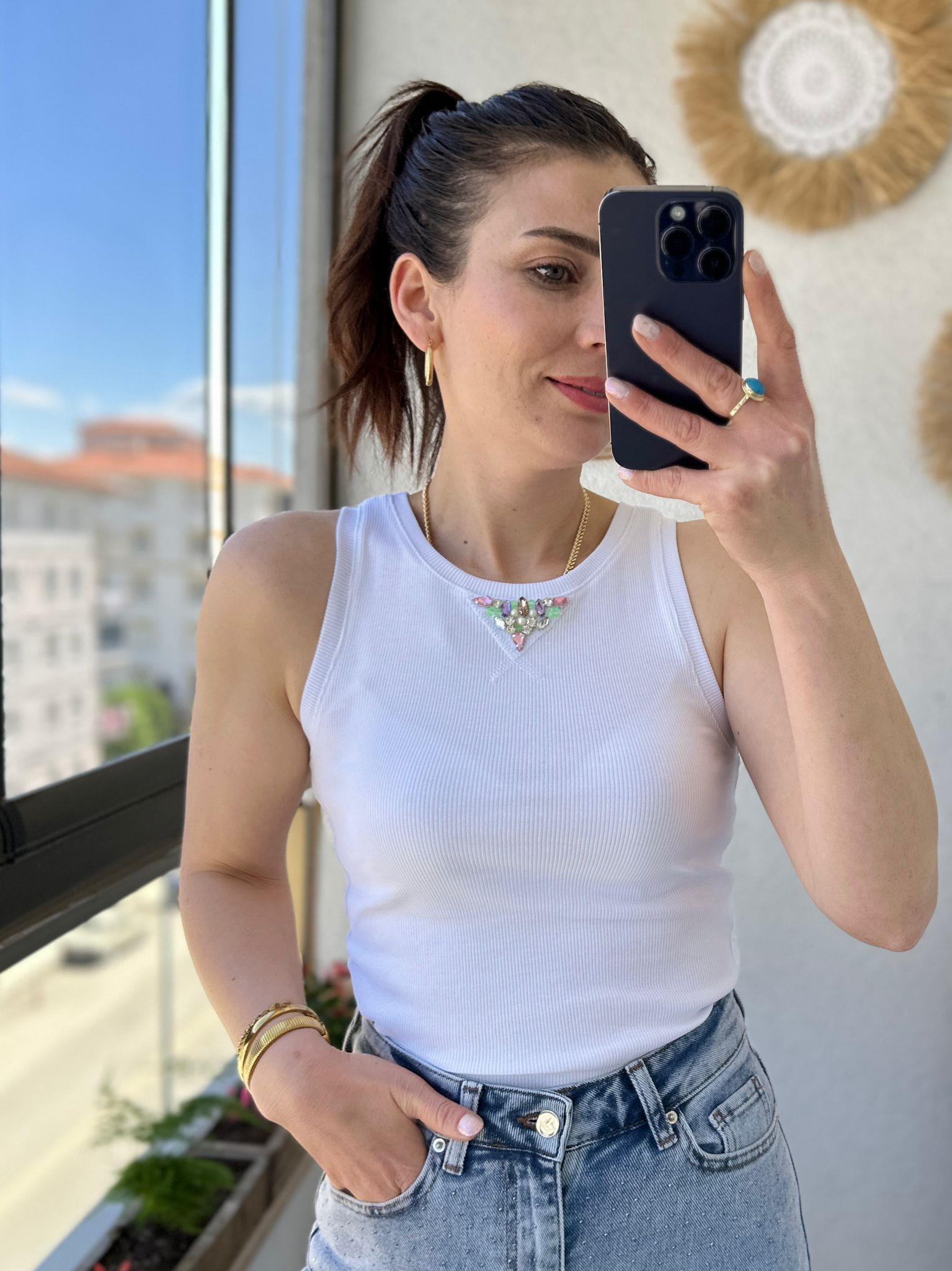 İPK MARKA MODEL TAŞLI FİTİLLİ ATLET