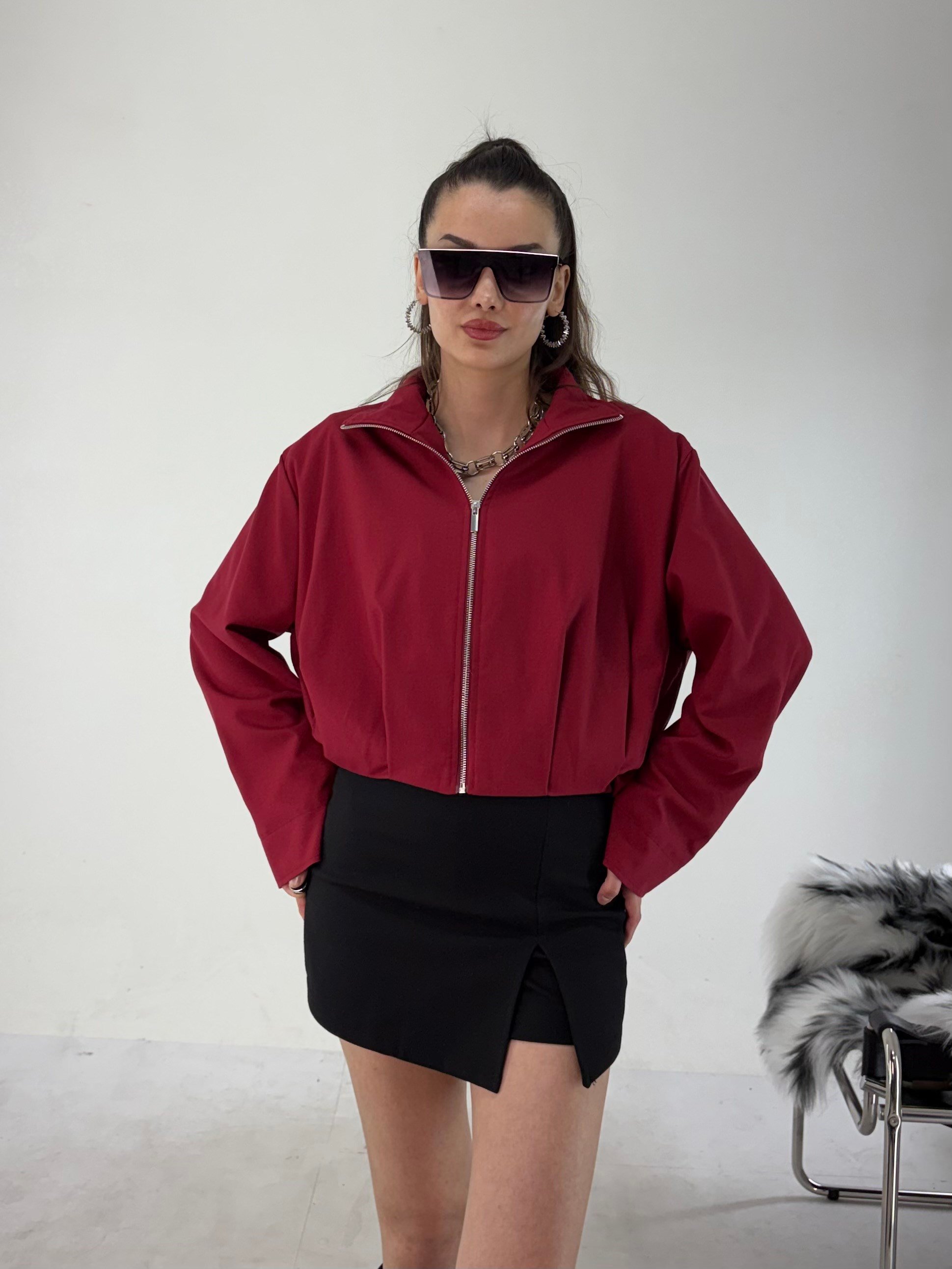 Bordo Mevsimlik Ceket KABAN & MONT & CEKET - Taksim Butik