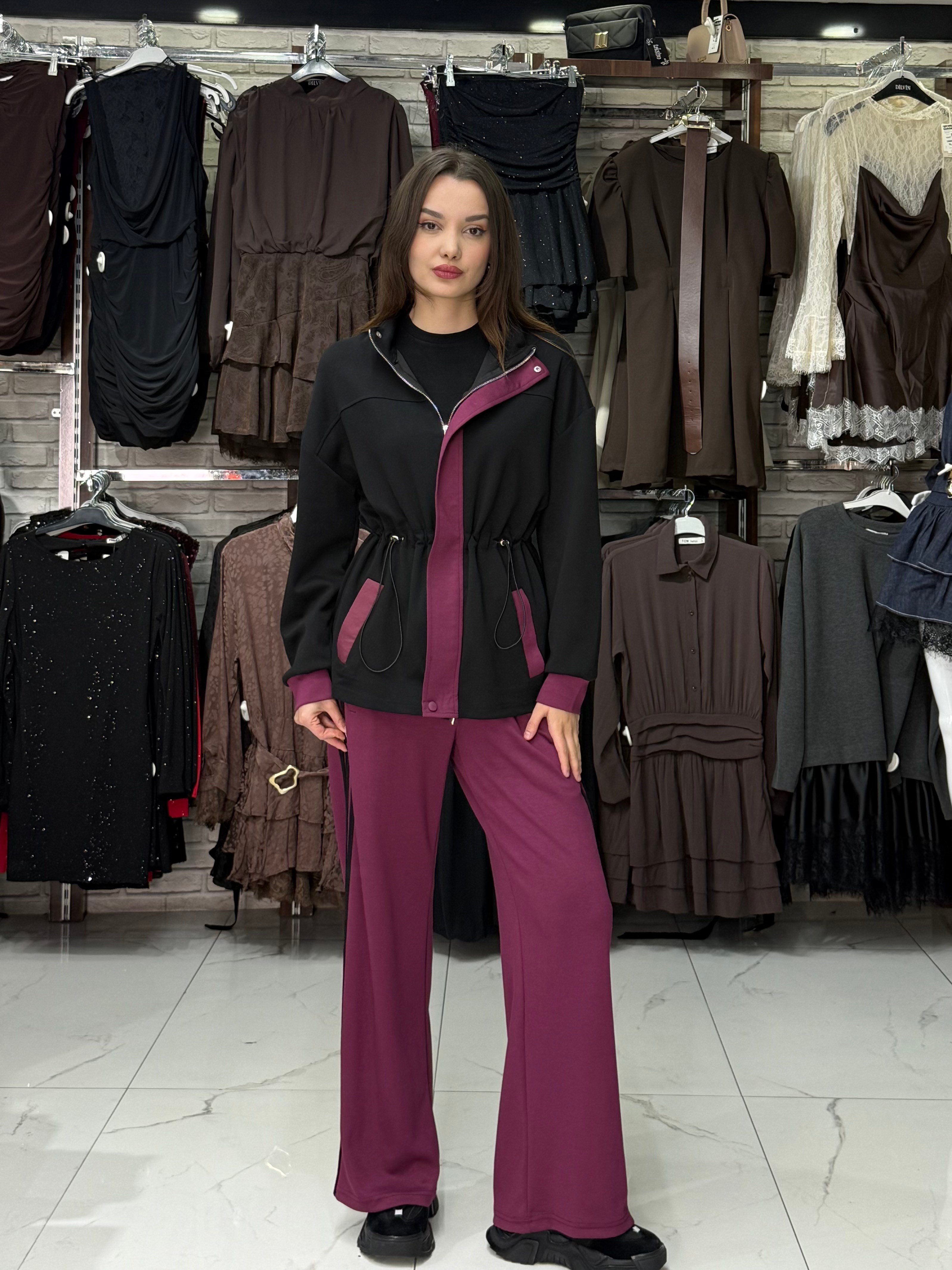 Garnili Bordo Takım
