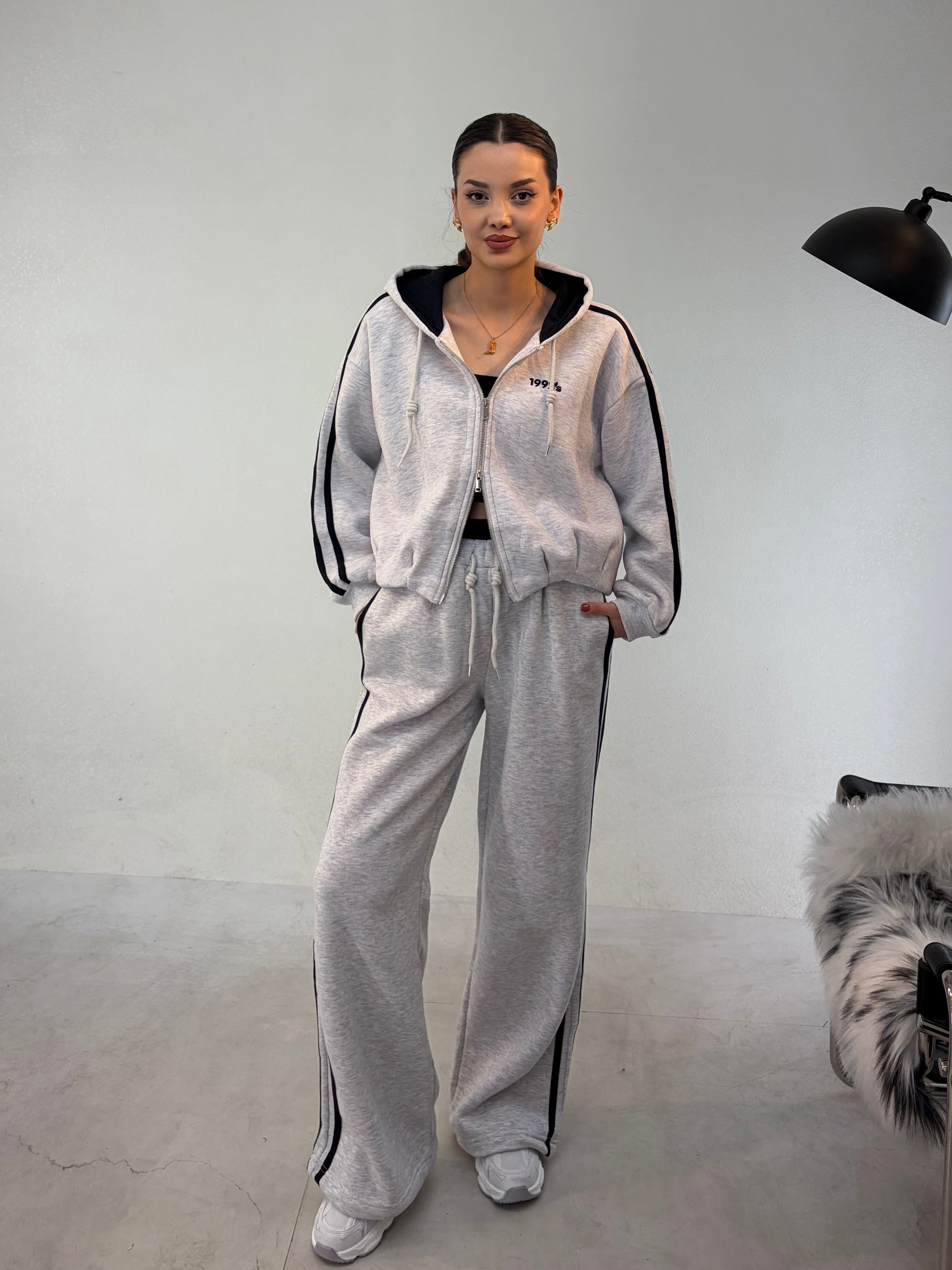 Gri Sweat Pantolon Takım TAKIM - Taksim Butik