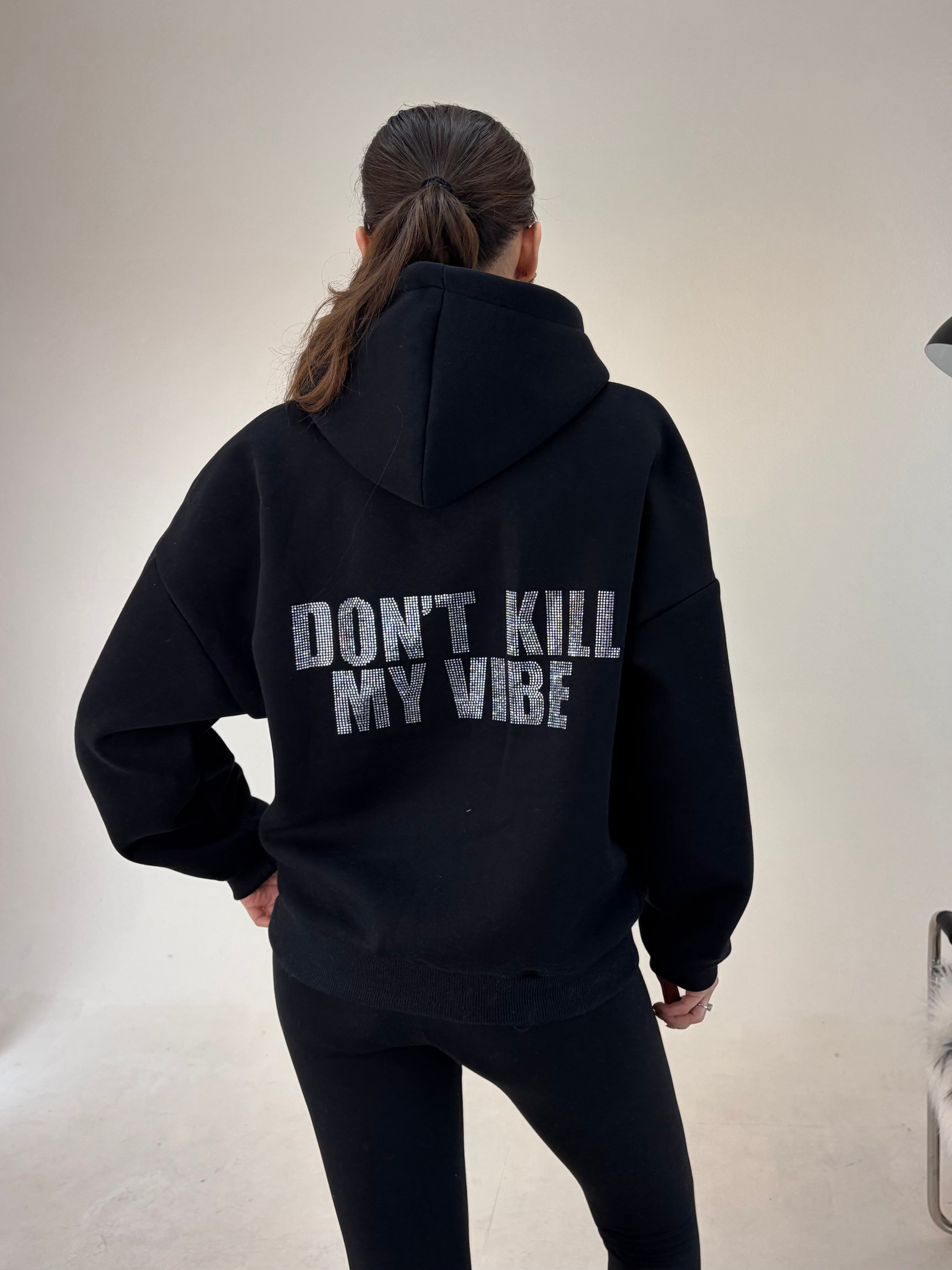 Siyah Dont Kill Sweat SWEATSHİRT - Taksim Butik