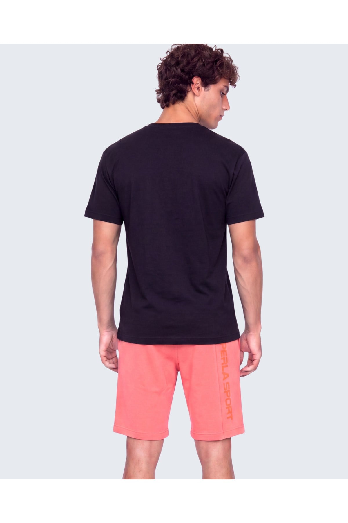 Erkek Bisiklet Yaka Milano Koordinat Baskı Detaylı Oversize Fit T-Shirt