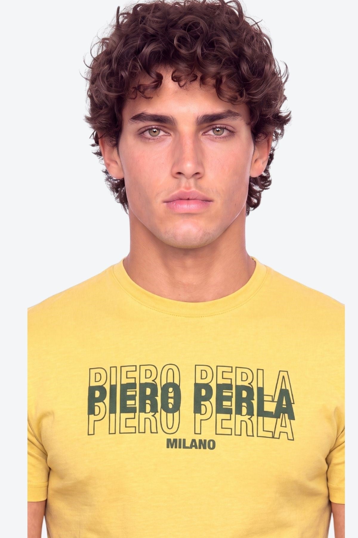 Erkek Bisiklet Yaka Yüksek Baskı Detaylı Regular Fit T-Shirt