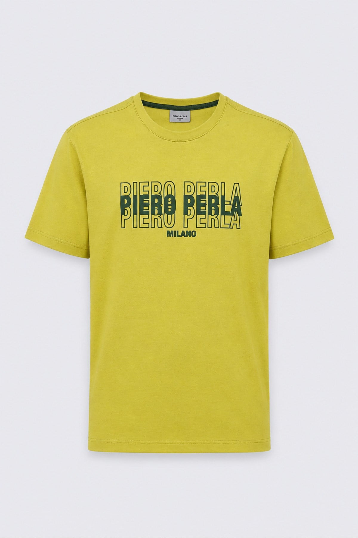 Erkek Bisiklet Yaka Yüksek Baskı Detaylı Regular Fit T-Shirt