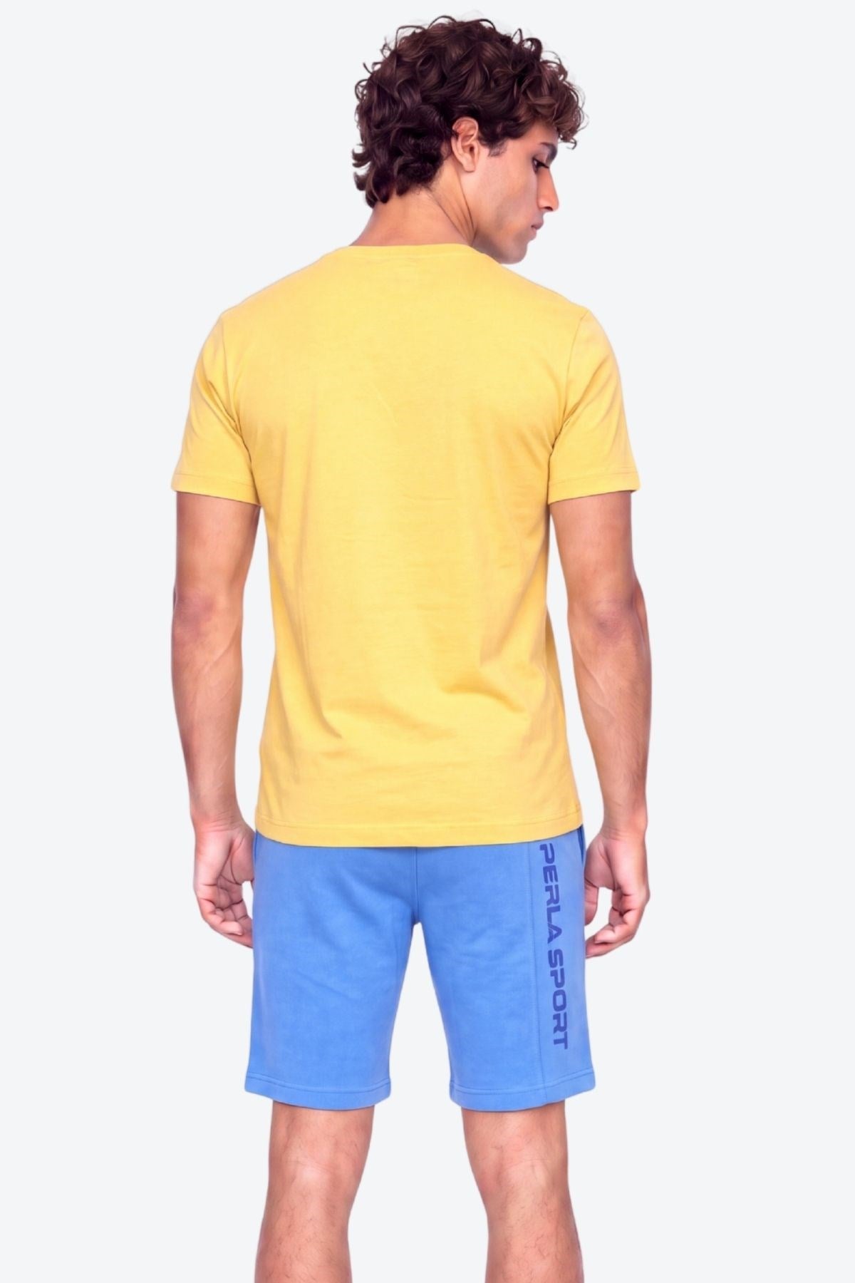 Erkek Bisiklet Yaka Yüksek Baskı Detaylı Regular Fit T-Shirt