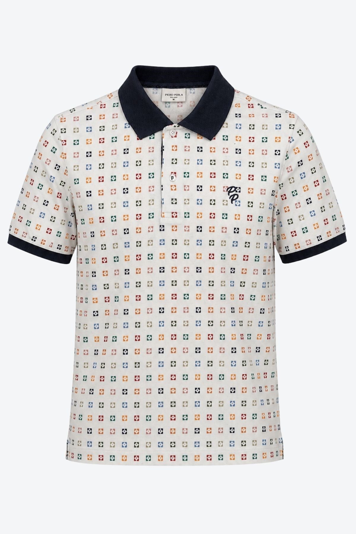 Erkek Metraj Baskı Detaylı Slim Fit Polo Yaka T-Shirt