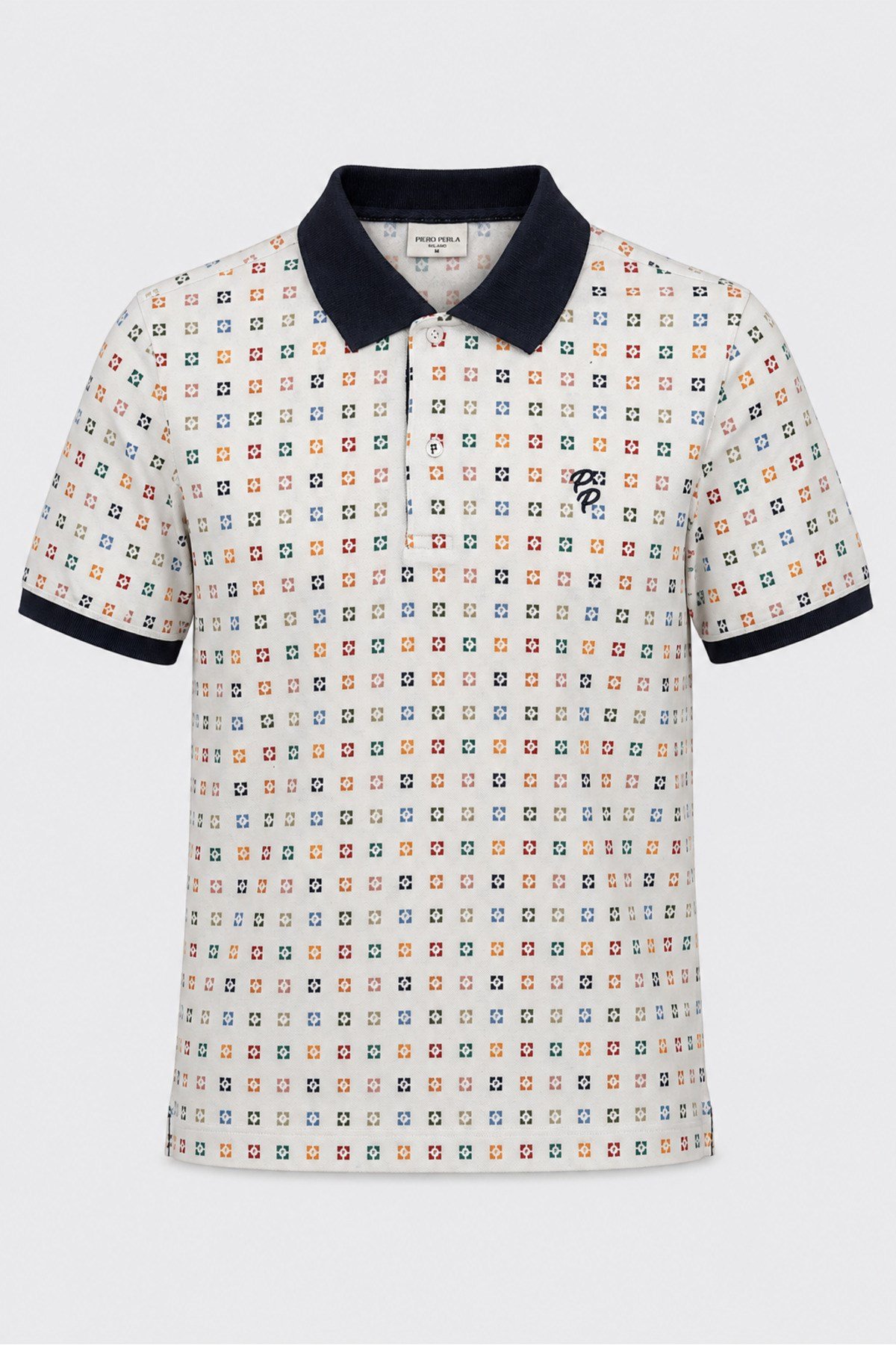 Erkek Metraj Baskı Detaylı Slim Fit Polo Yaka T-Shirt
