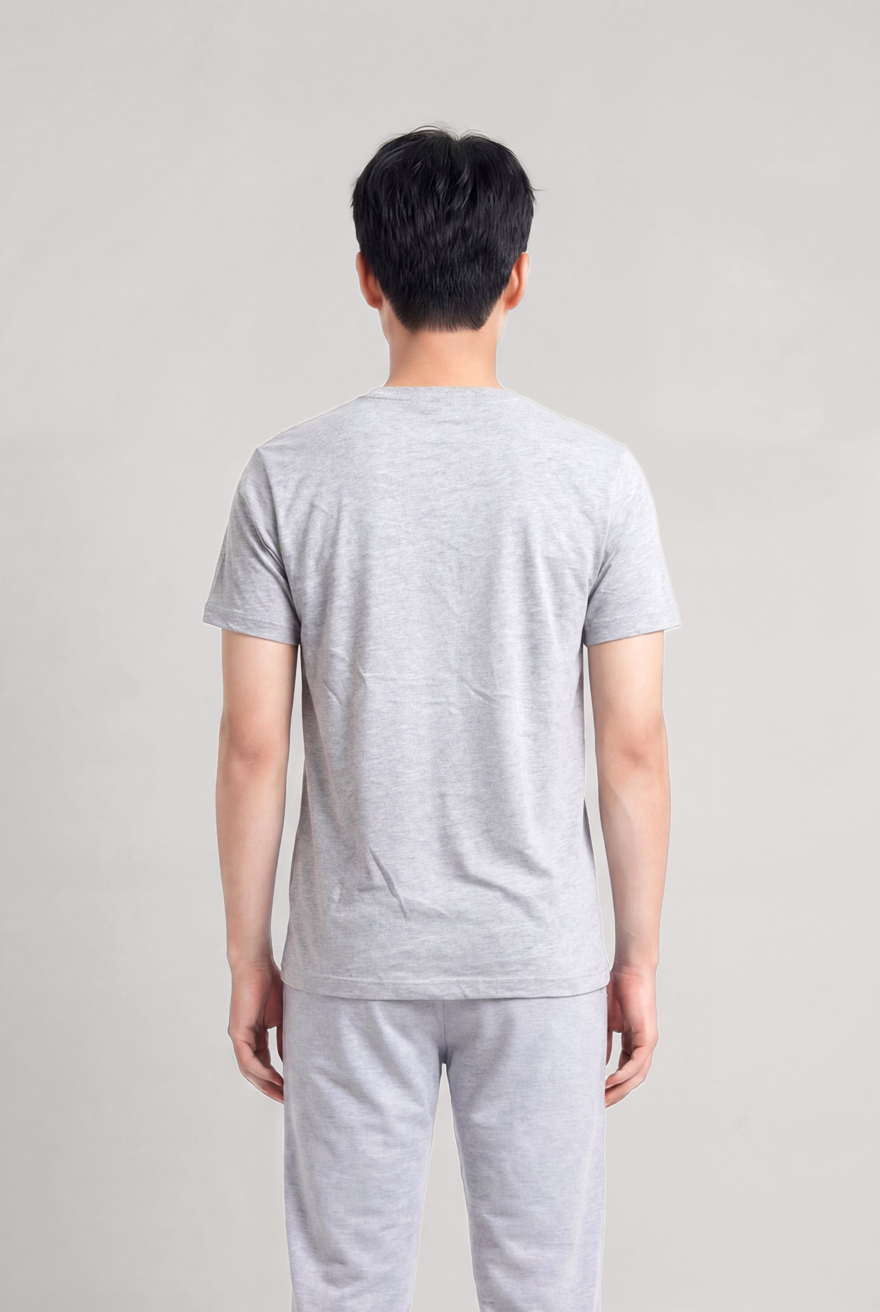 Jaguar Baskı Detaylı Bisiklet Yaka Regular Fit Erkek Gri T-Shirt
