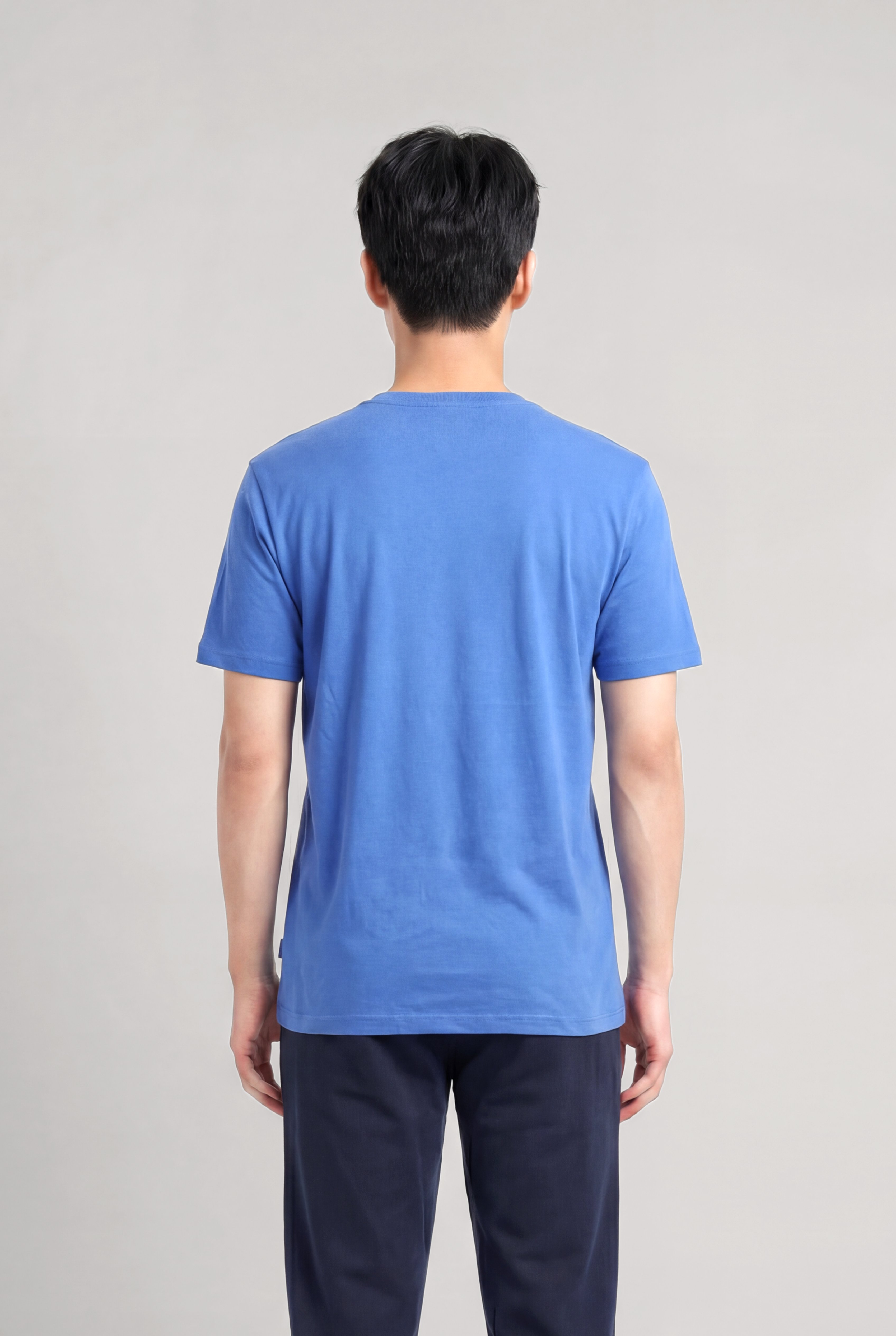 Jaguar Baskı Detaylı Bisiklet Yaka Regular Fit Erkek Mavi T-Shirt