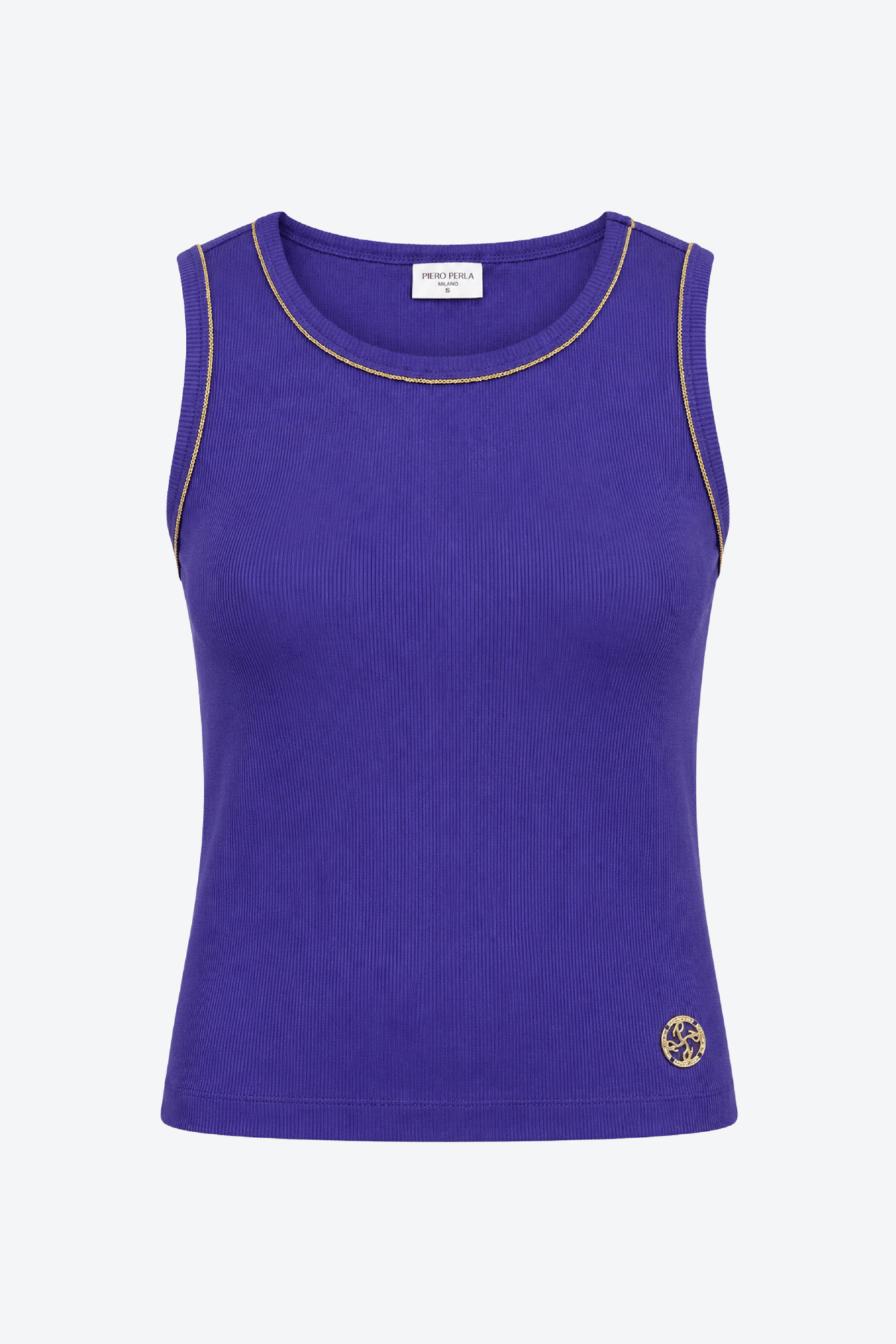 Kadın Bisiklet Yaka Metal Logo Detaylı Ekstra Slim Fit Atlet