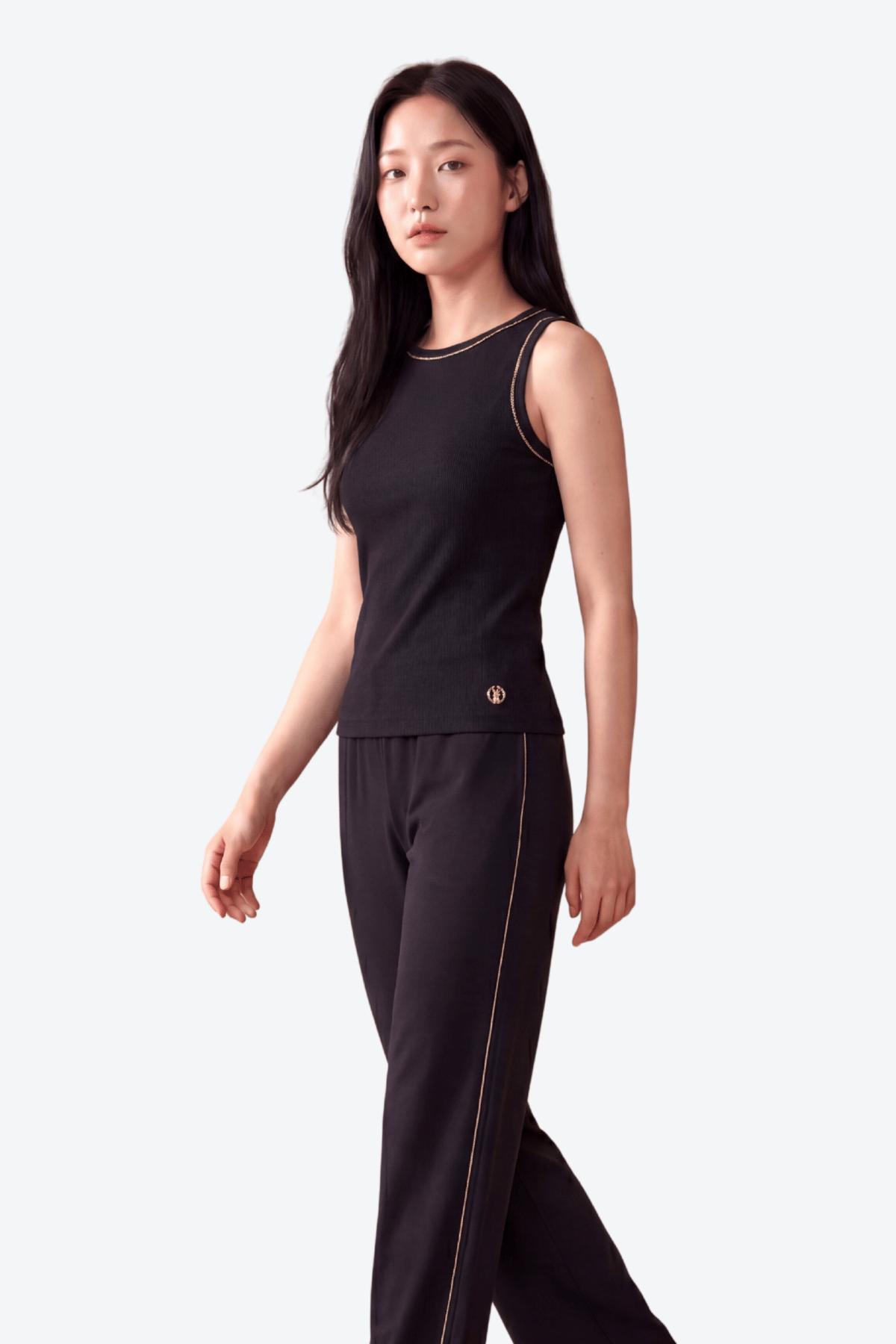 Kadın Bisiklet Yaka Metal Logo Detaylı Ekstra Slim Fit Atlet