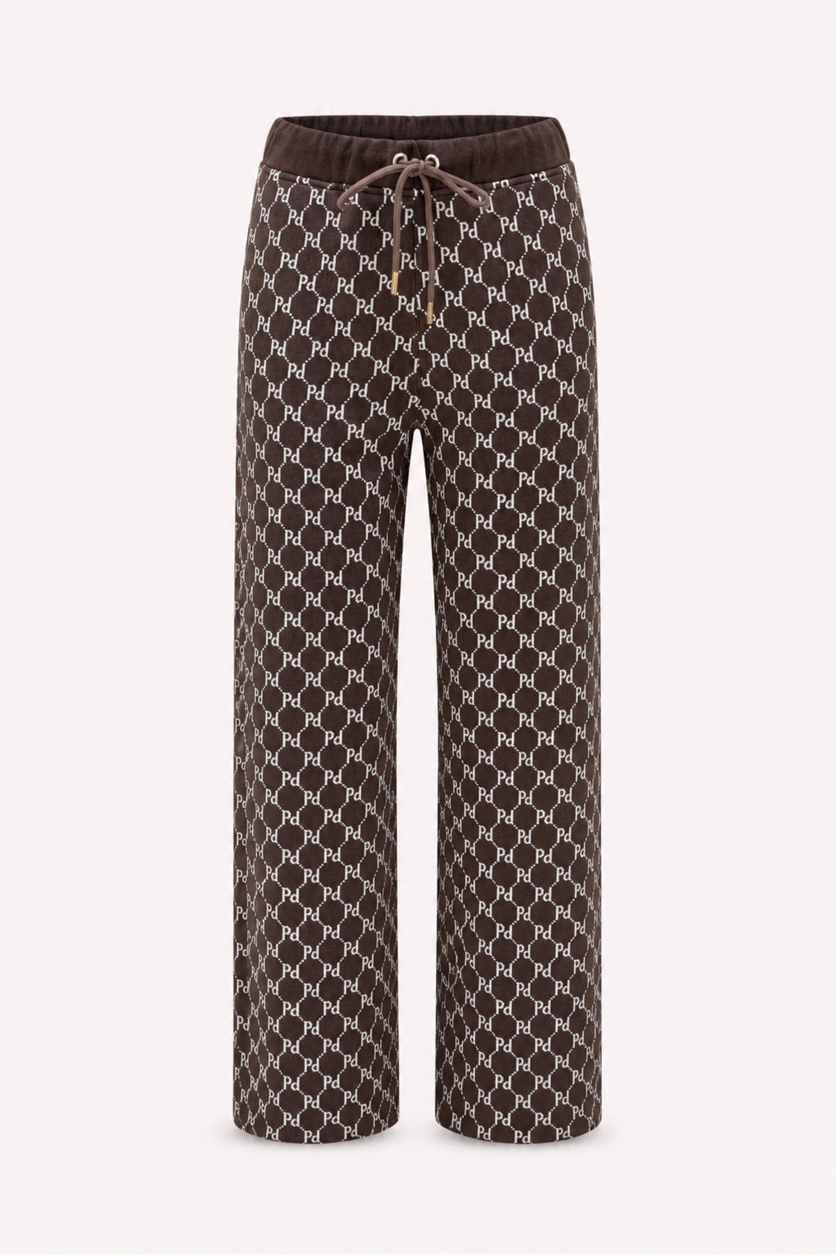 Kadın İmza Monogram Desen Detaylı Loose Fit Eşofman Altı