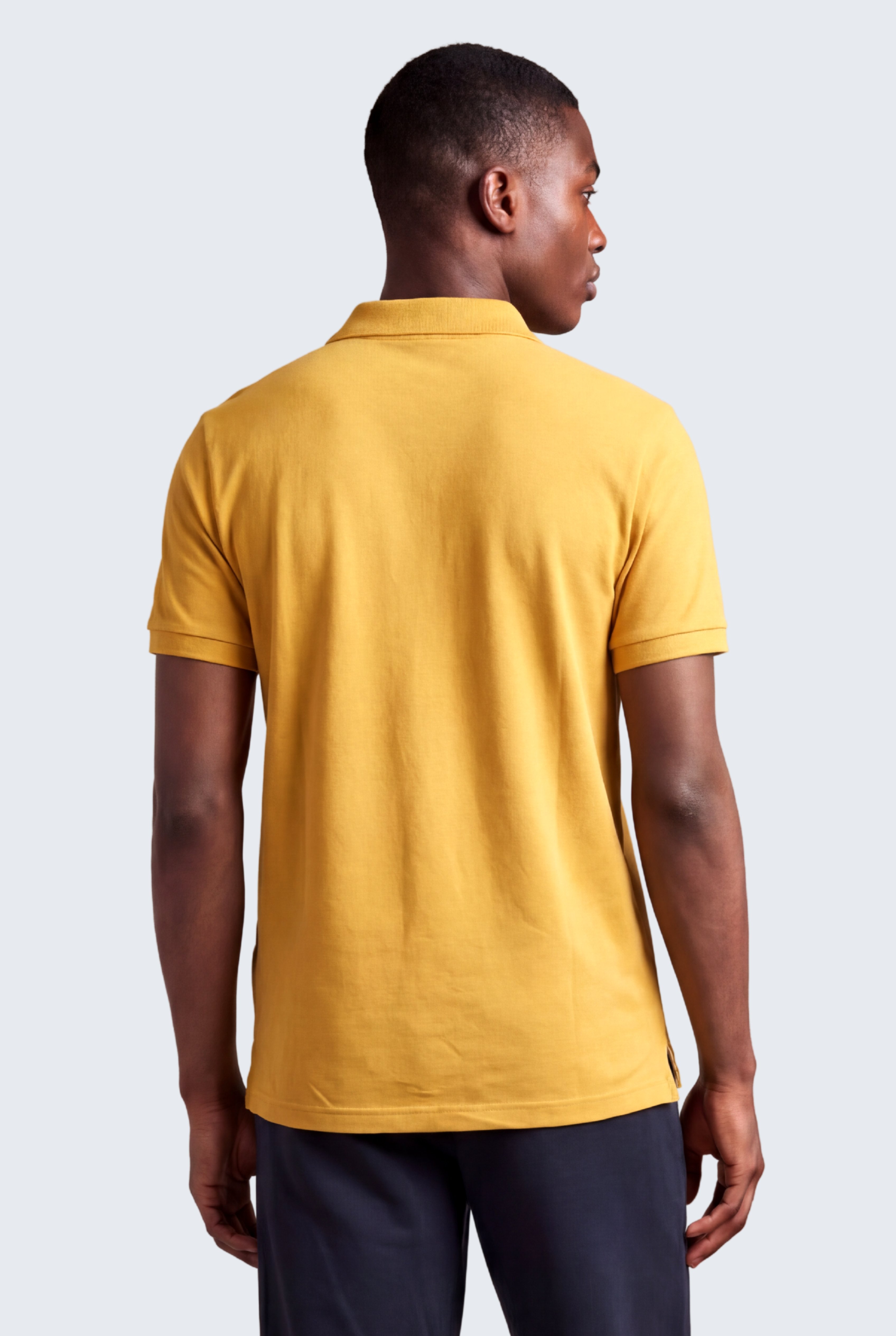 Kontür Jaguar Nakış Detaylı Slim Fit Erkek Polo Yaka Hardal T-Shirt