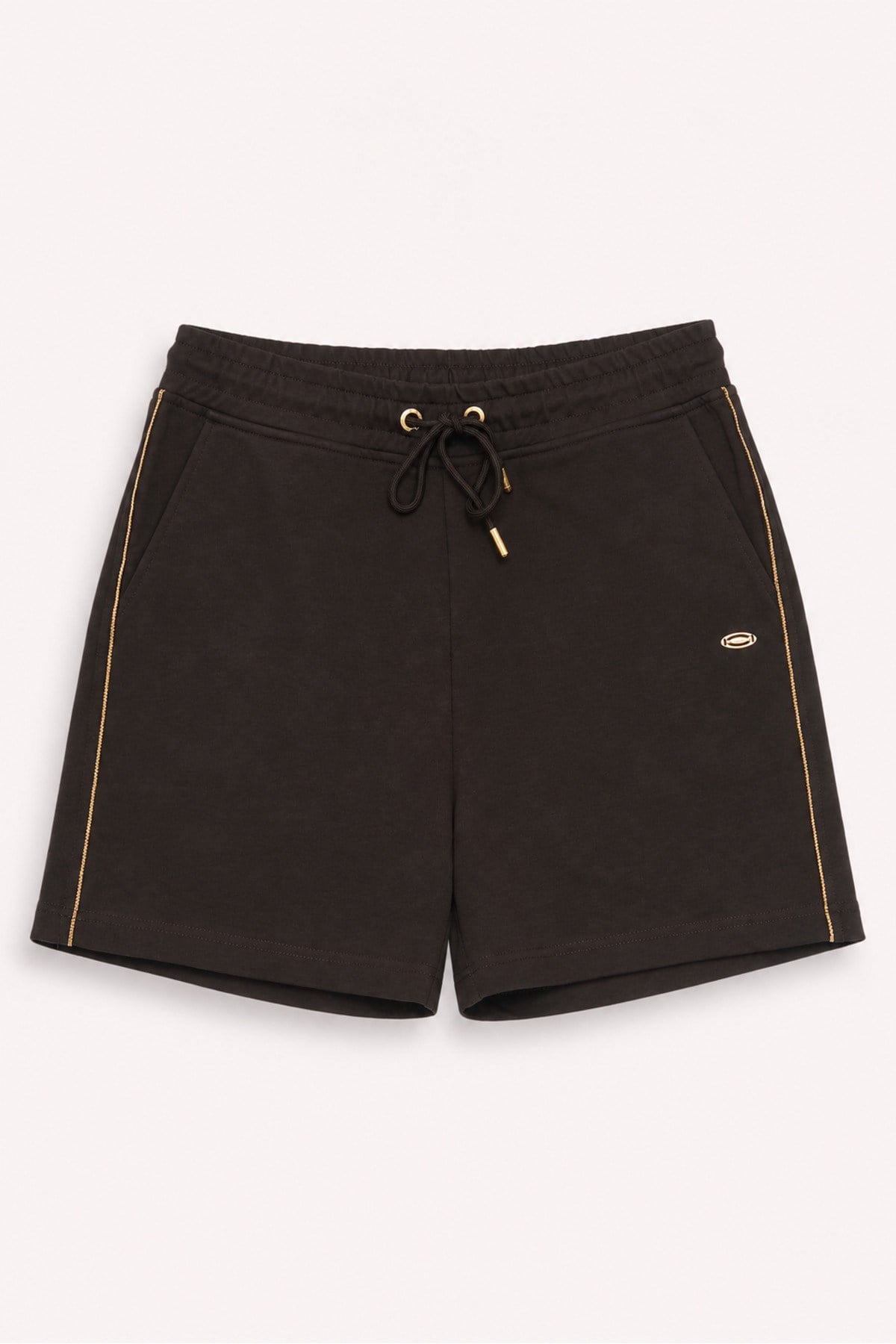Metal Logo Detaylı Slim Fit Kadın Şort Bermuda