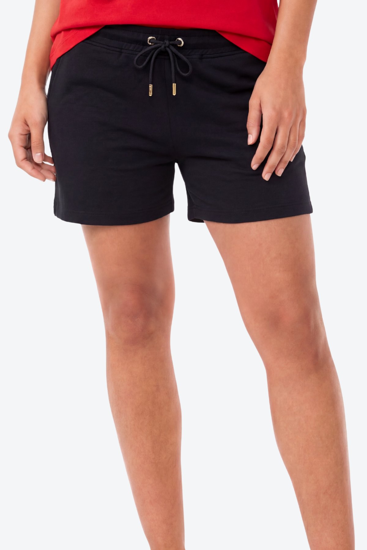 Metal Logo Detaylı Slim Fit Kadın Şort Bermuda