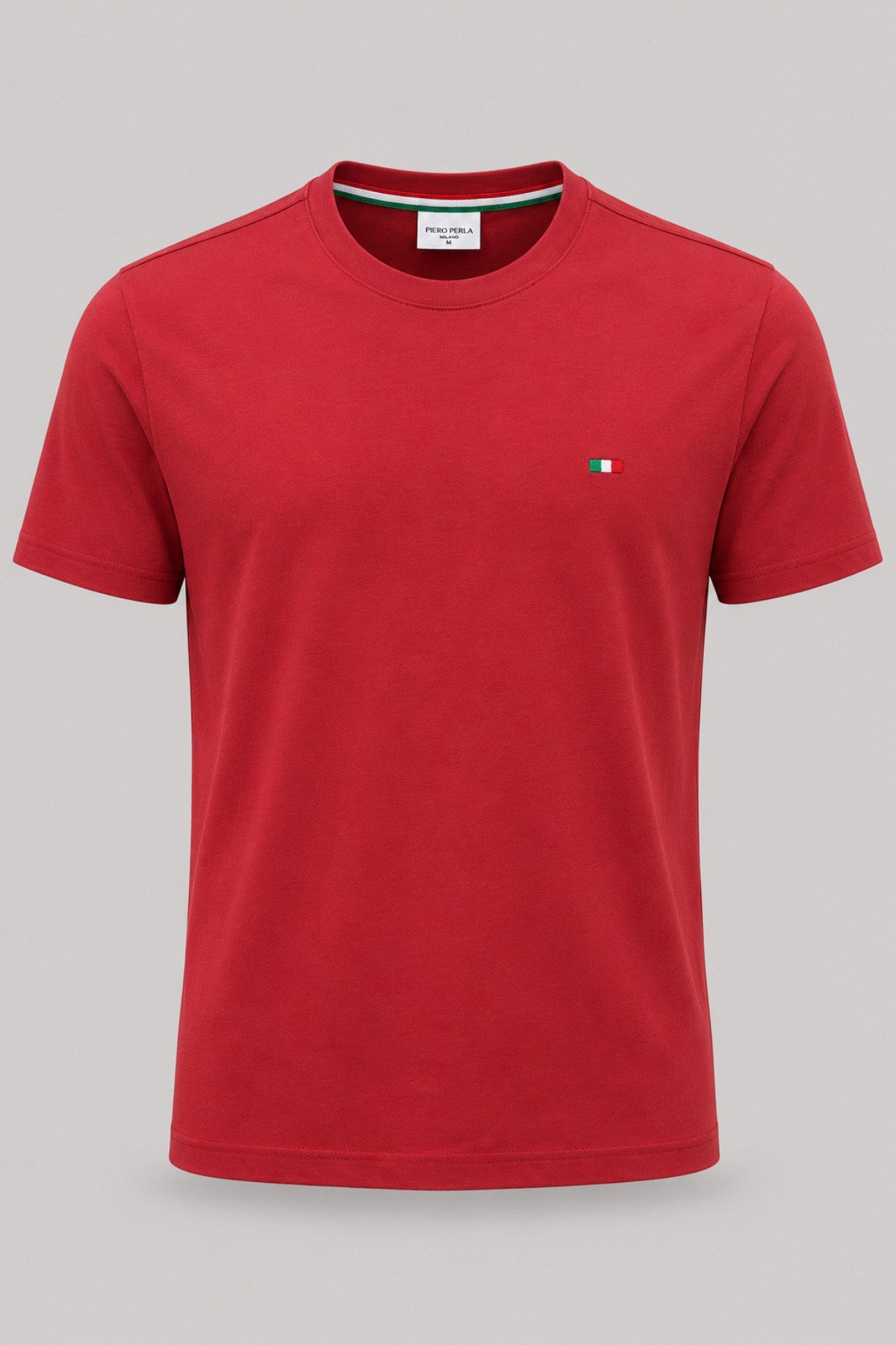 Nakış Detaylı Regular Fit Erkek Bisiklet Yaka T-Shirt