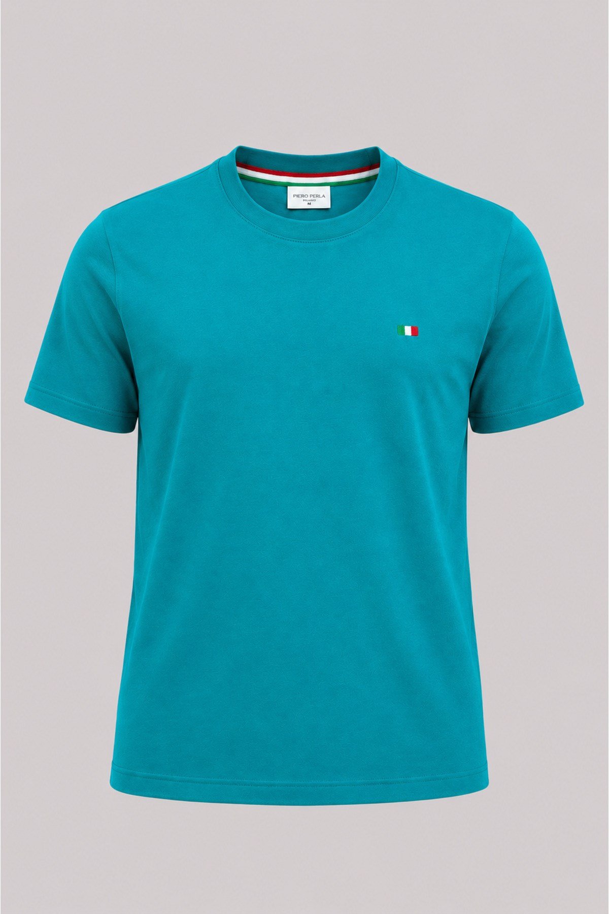 Nakış Detaylı Regular Fit Erkek Bisiklet Yaka T-Shirt