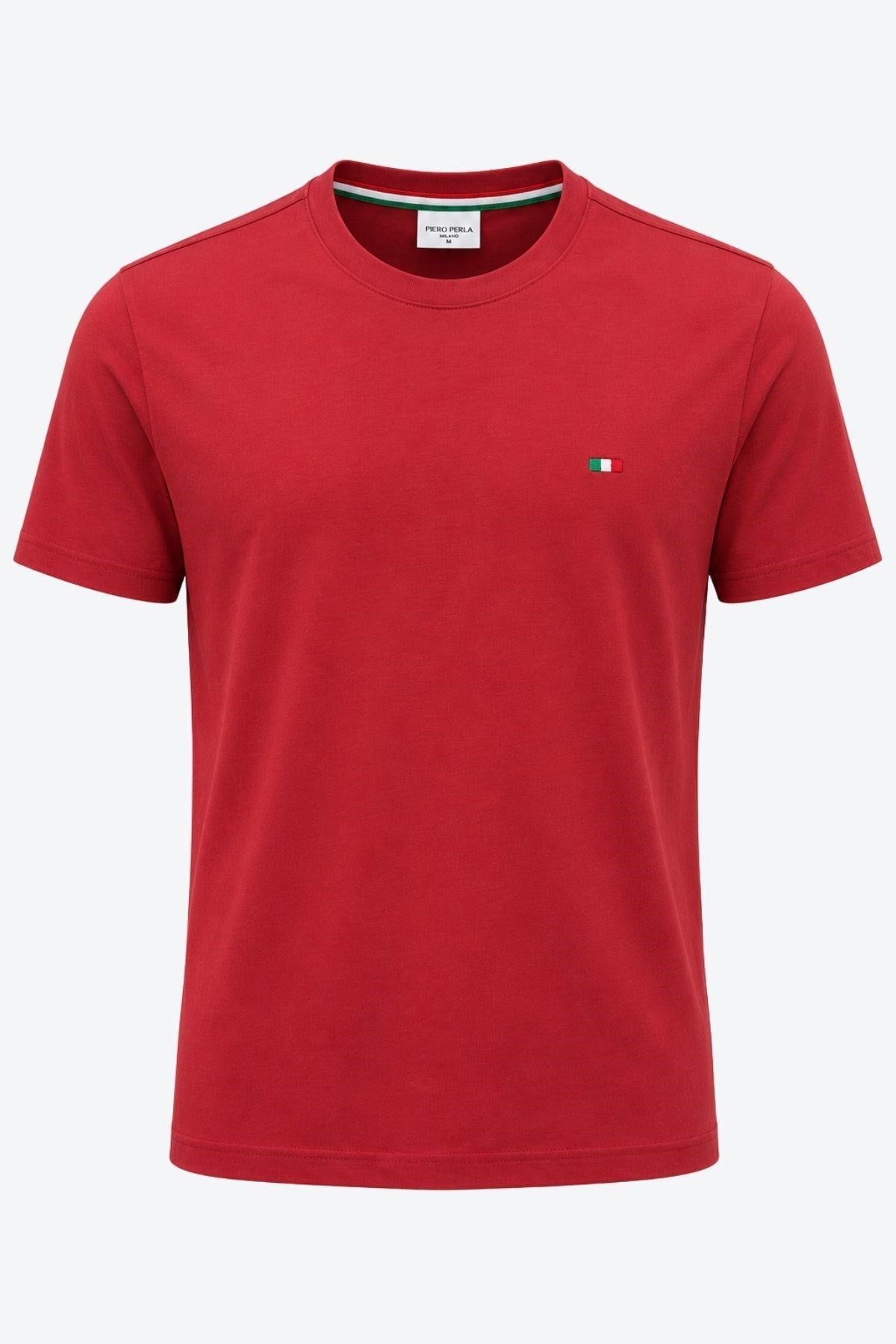 Nakış Detaylı Regular Fit Erkek Bisiklet Yaka T-Shirt