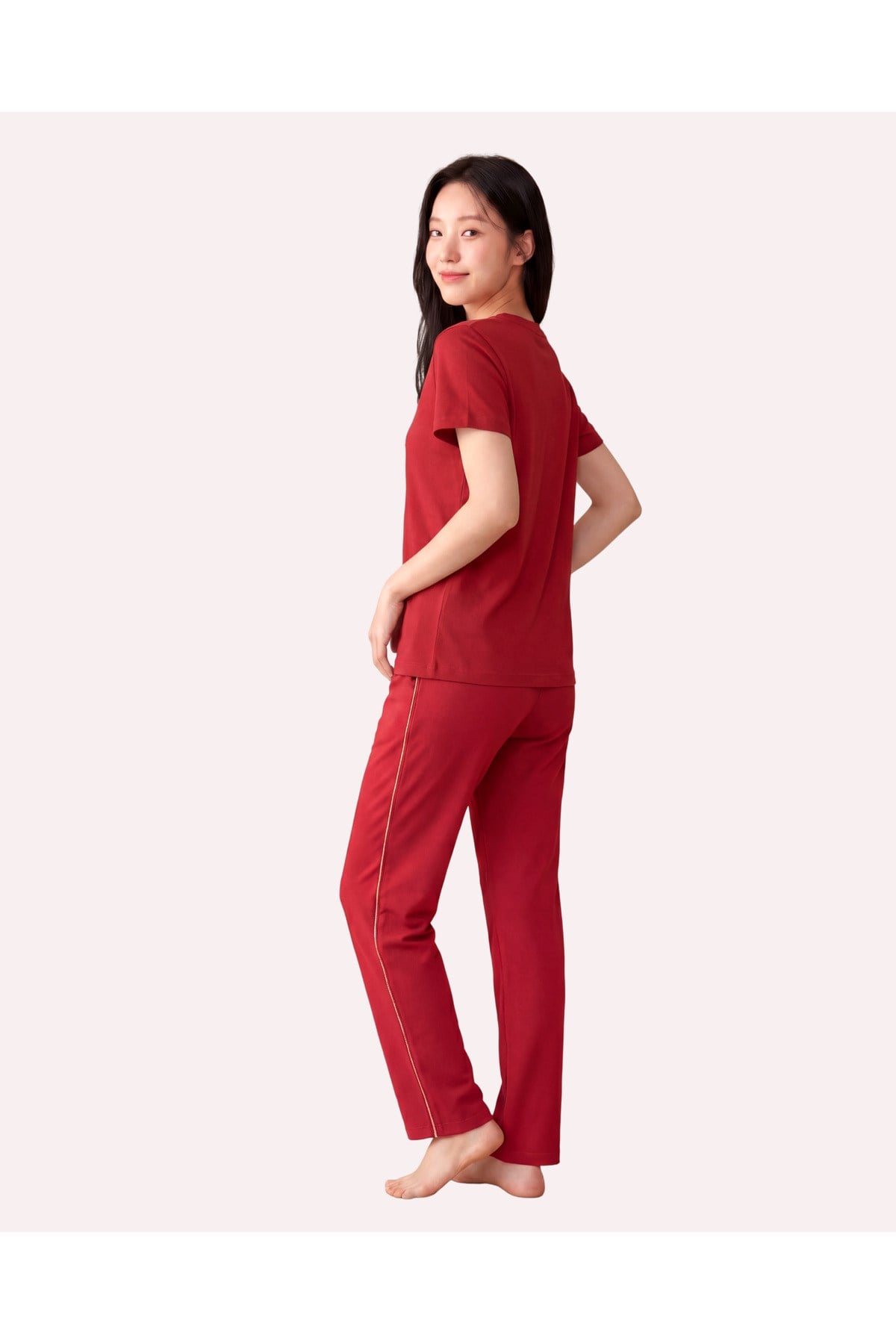 Zincir Şerit Detaylı Loose Fit Kadın Eşofman Altı