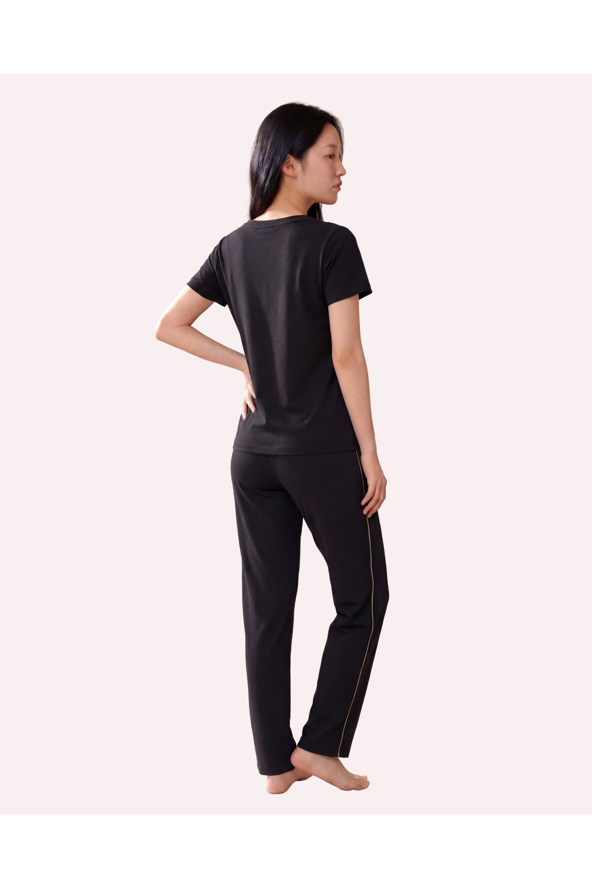 Zincir Şerit Detaylı Loose Fit Kadın Eşofman Altı