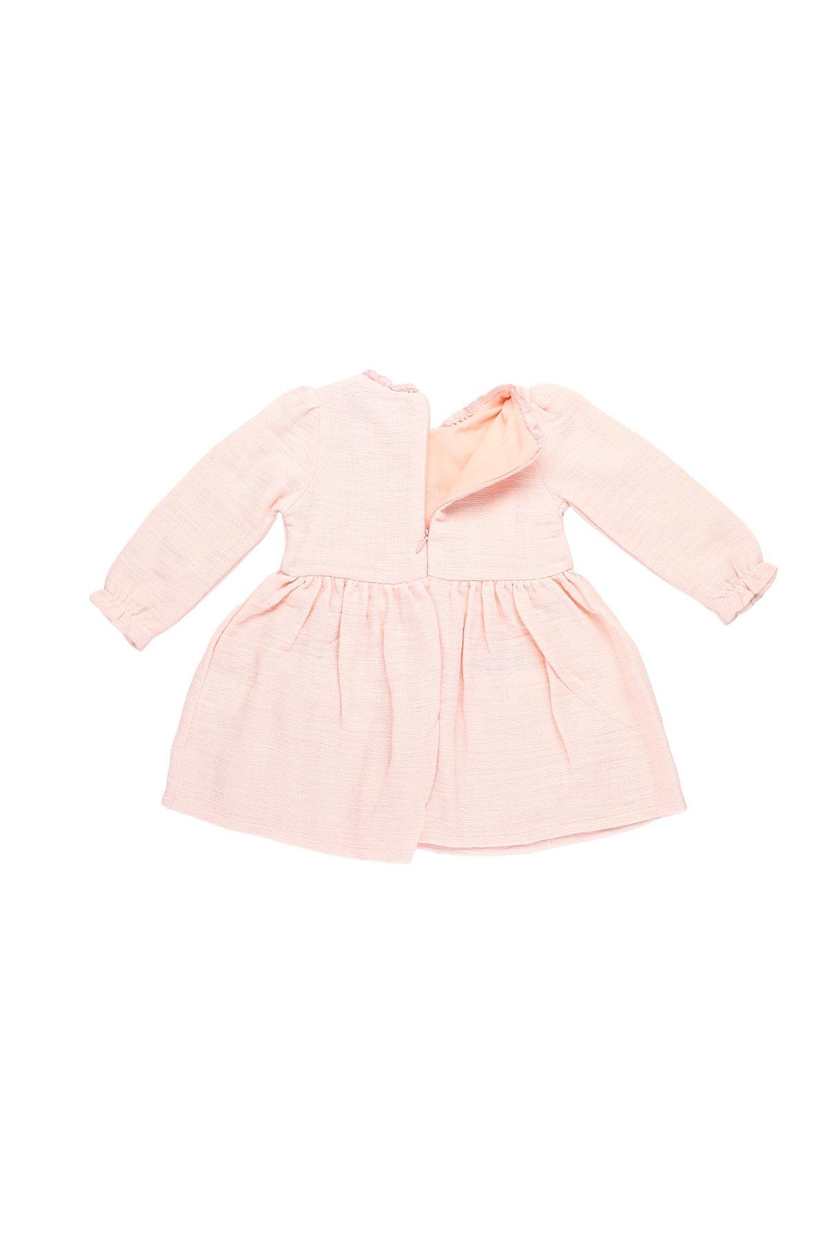 Mimbo Kids Kız Çocuk Çiçek İşlemeli Elbise