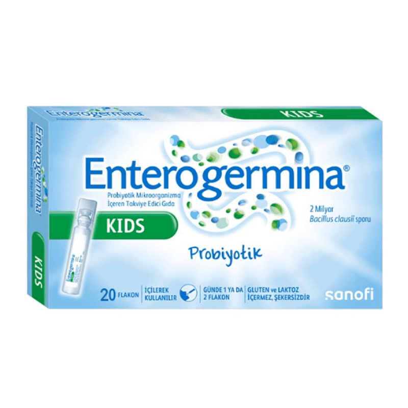 ENTEROGERMİNA ÇOCUKLAR İÇİN TAKVİYE EDİCİ GIDA 100ML ( 5ML X 20 FLAKON )