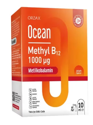 Orzax Ocean Methyl B12 10 ml Takviye Edici Gıda