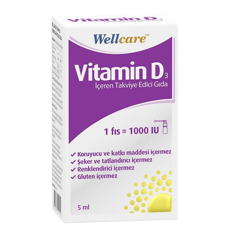 Wellcare Vitamin D3 1000 IU 5 ml Sprey