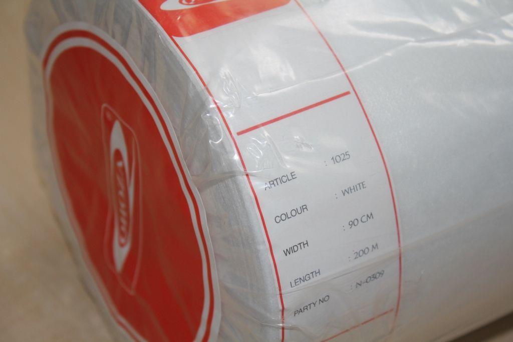 25 Gr. Entoilages en Non-Tissé Blanc Naturel