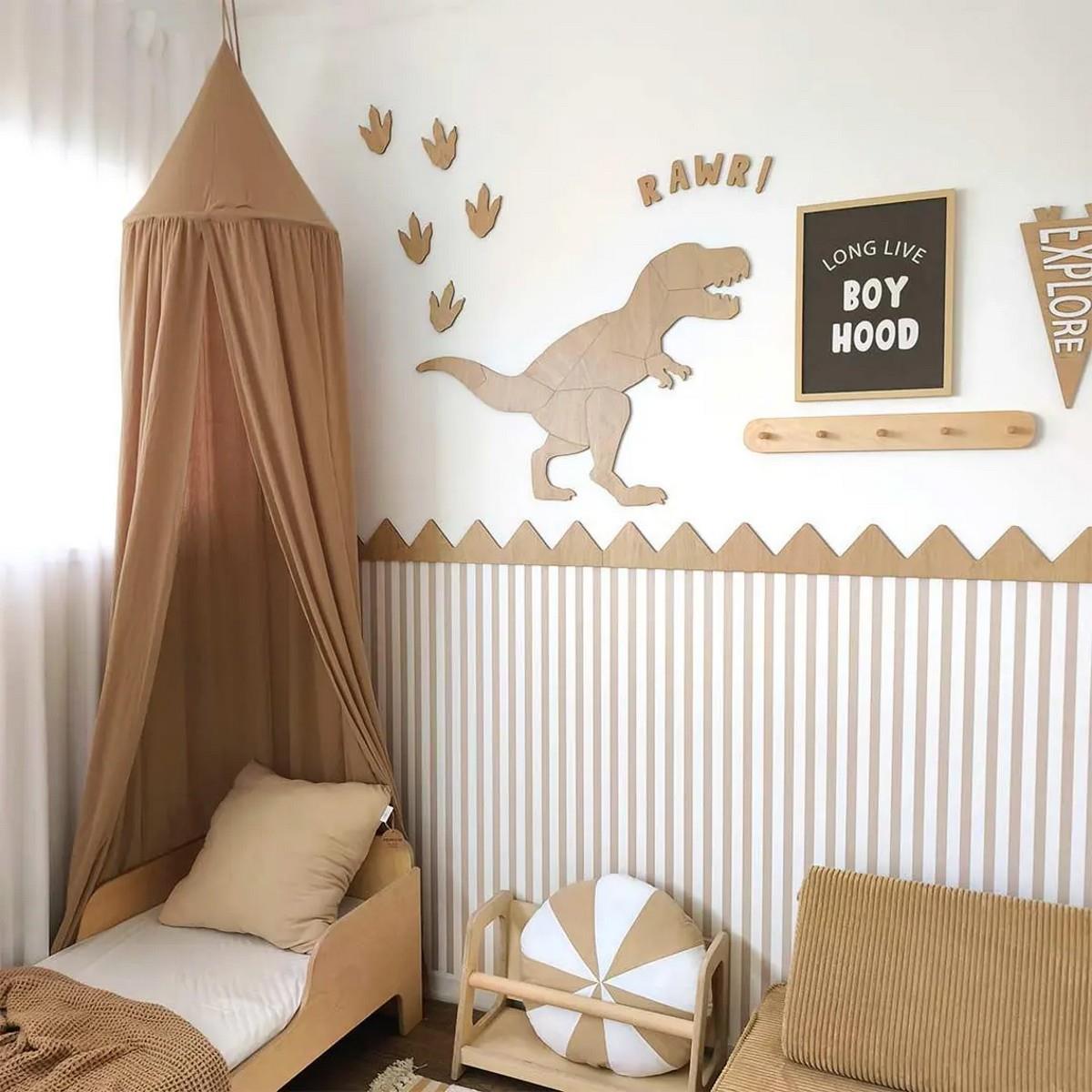 ( PP-30) Bebek & Çocuk Odası Ahşap Üçgen Bordür 3mm Kabartmalı Şerit Duvar Çitası