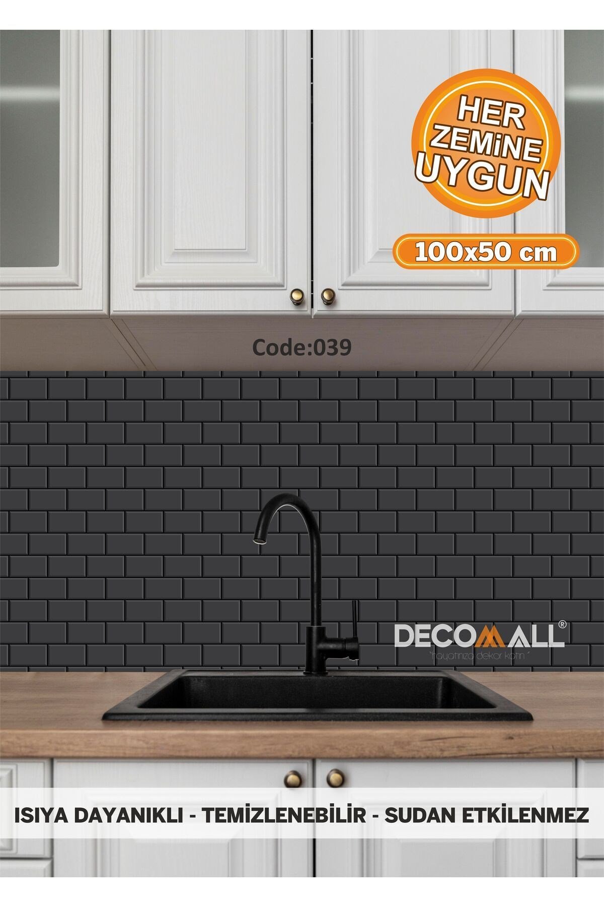 39 Code YAPIŞKANLI DESENLİ FOLYO DUVAR DOLAP MUTFAK TEZGAH ARASI FOLYO KAPLAMA(50x100cm)