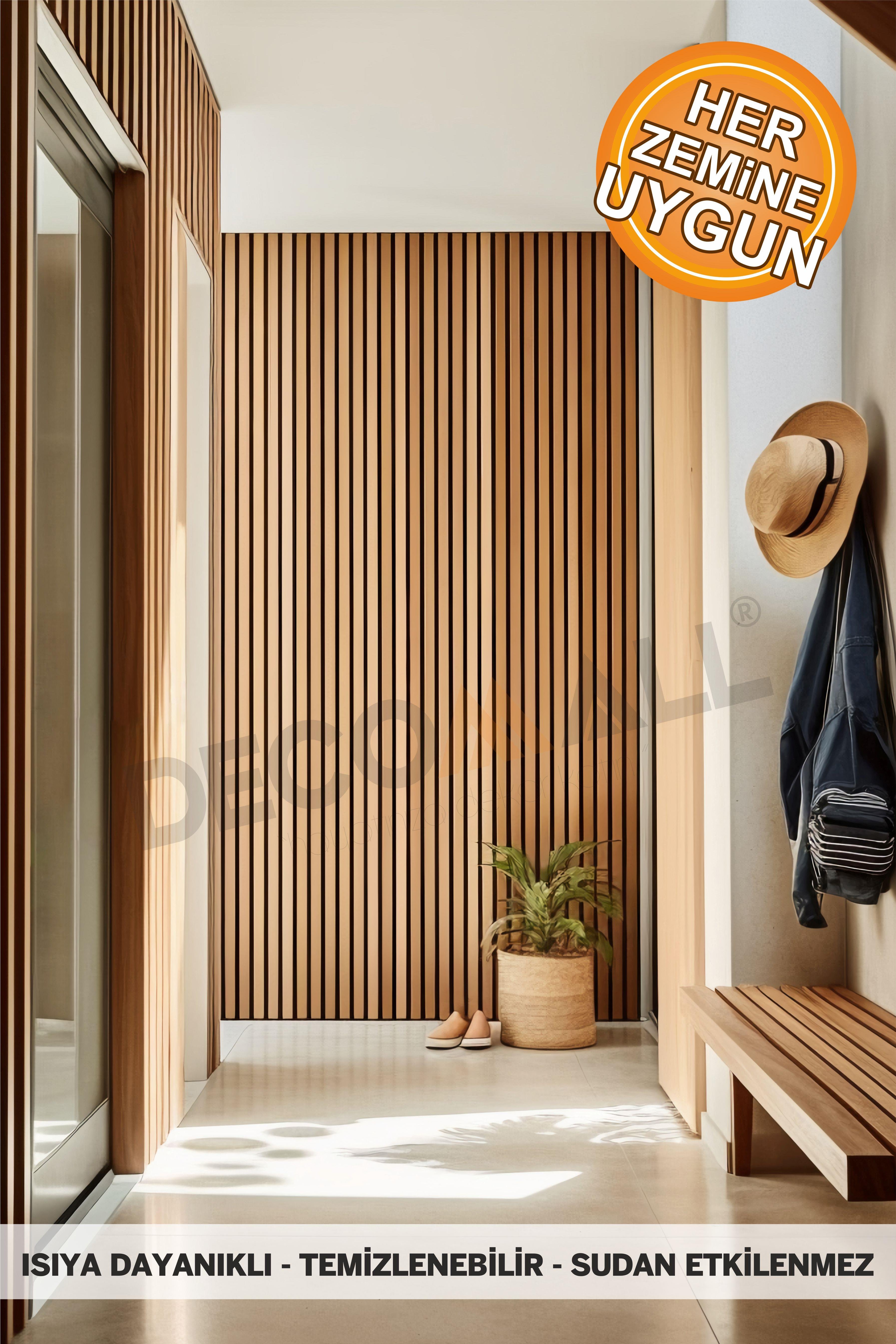 Code133 KENDİNDEN YAPIŞKANLI DUVAR KAPLAMA AHŞAP ÇİTA GÖRÜNÜMLÜ FOLYO İSKANDİNAV PANEL (100X300cm)