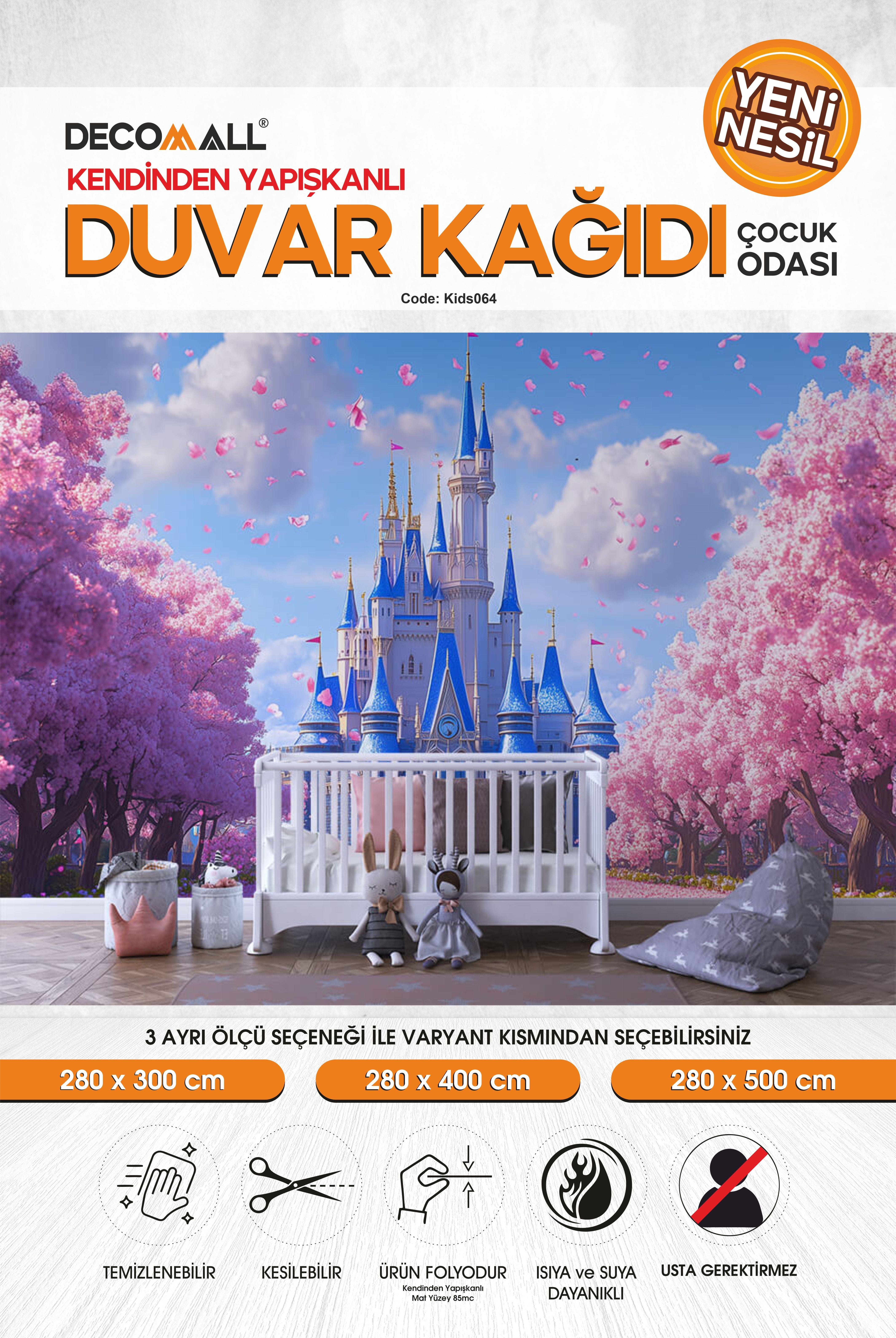 kids064 Yeni Nesil Kendinden Yapışkanlı Çocuk Odası Duvar Kağıdı Duvar Posteri Yapışkanlı 