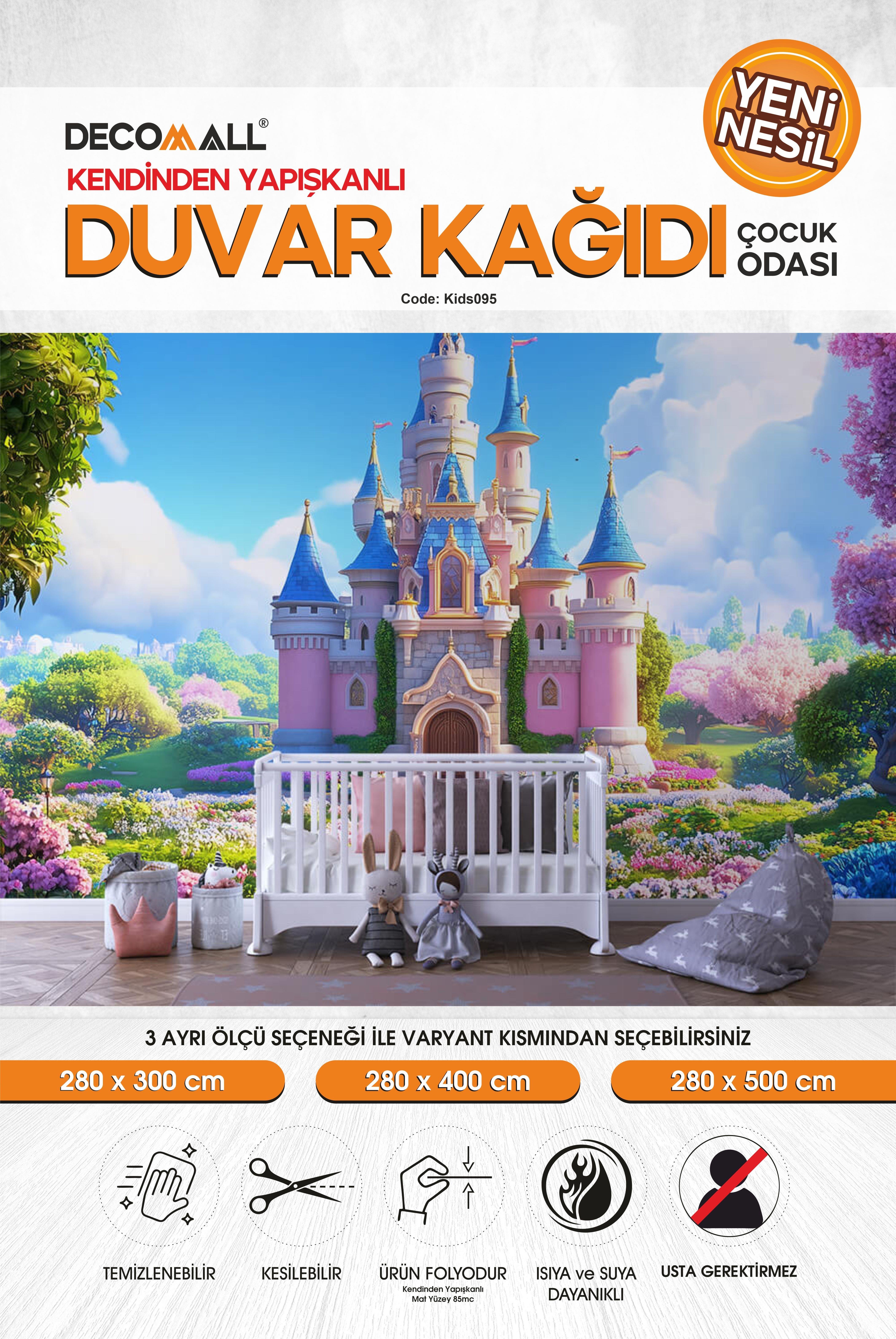 kids095 Yeni Nesil Kendinden Yapışkanlı Çocuk Odası Duvar Kağıdı Duvar Posteri Yapışkanlı 