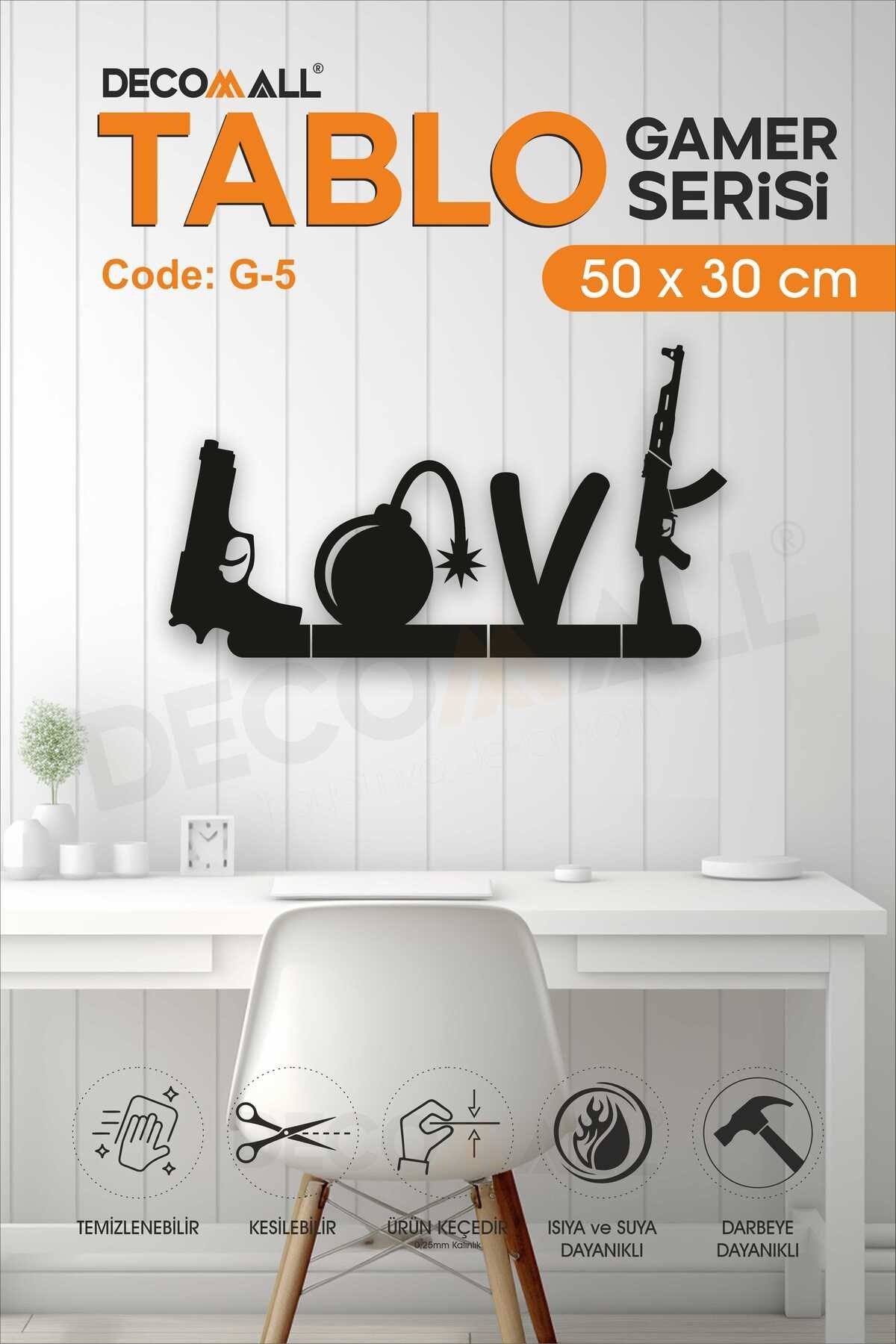 LOVE KELEŞ 2D Kabartmalı Duvar Dekor Tablosu Duvar Süsü GAMER TABLO