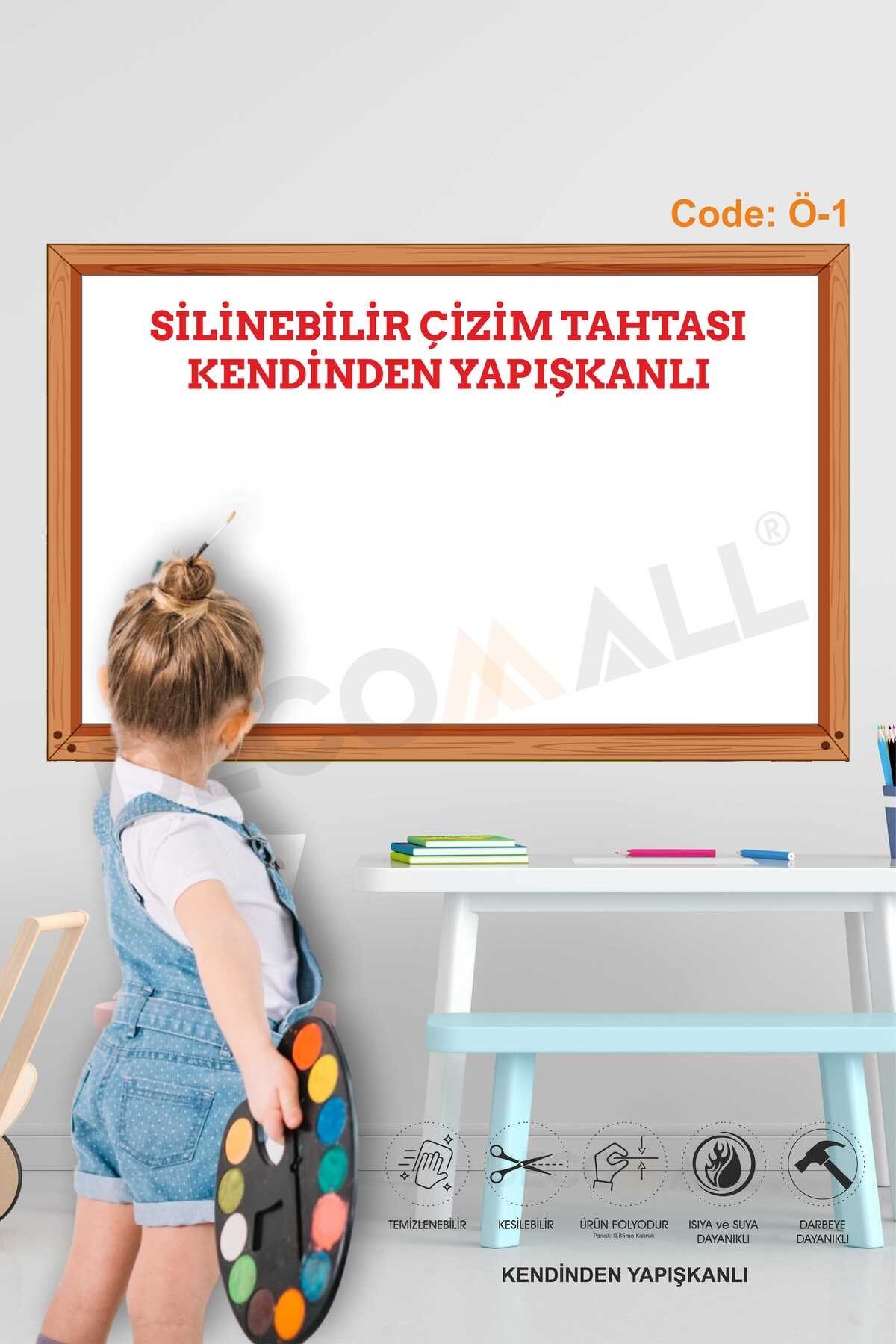 Ö-1 Yazı tahtası Silinebilir Eğitici Ve Öğretici Çocuk Odası Duvar Sticker Kendinden Yapışkanlı