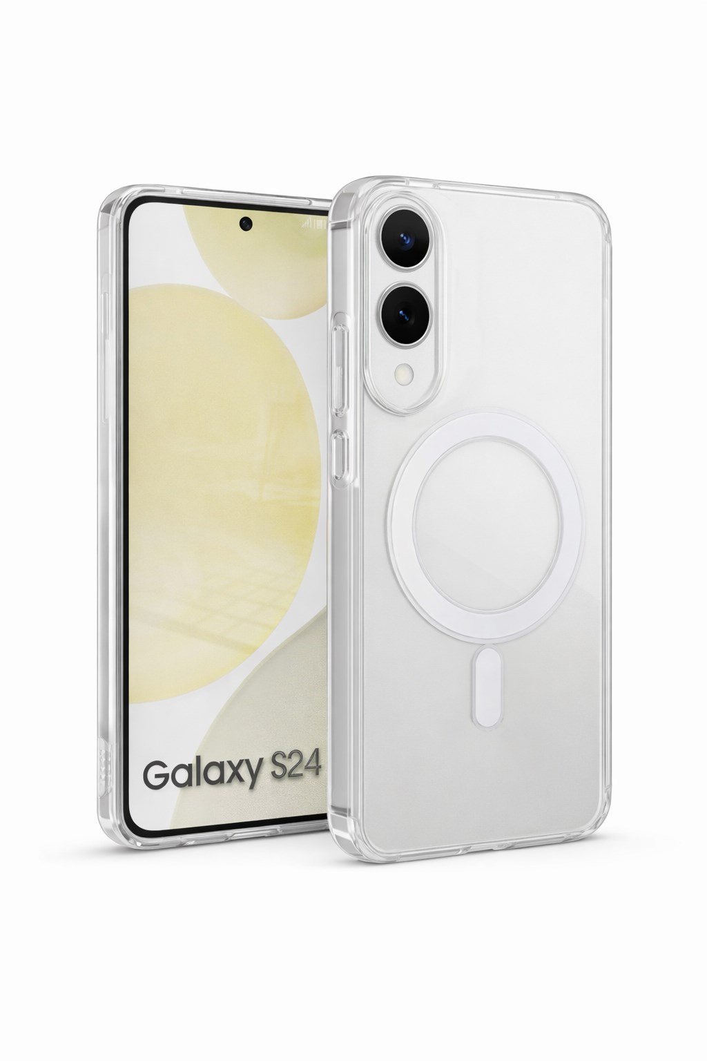 Samsung Galaxy S25 Edge Uyumlu Kamera Korumalı Magsafe Wireless Şarj Özellikli Lüks Şeffaf Silikon Telefon Kılıfı