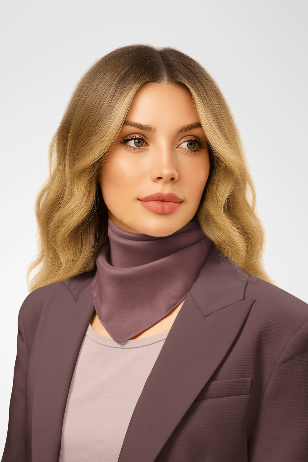 Şifon Gül Kurusu Bandana