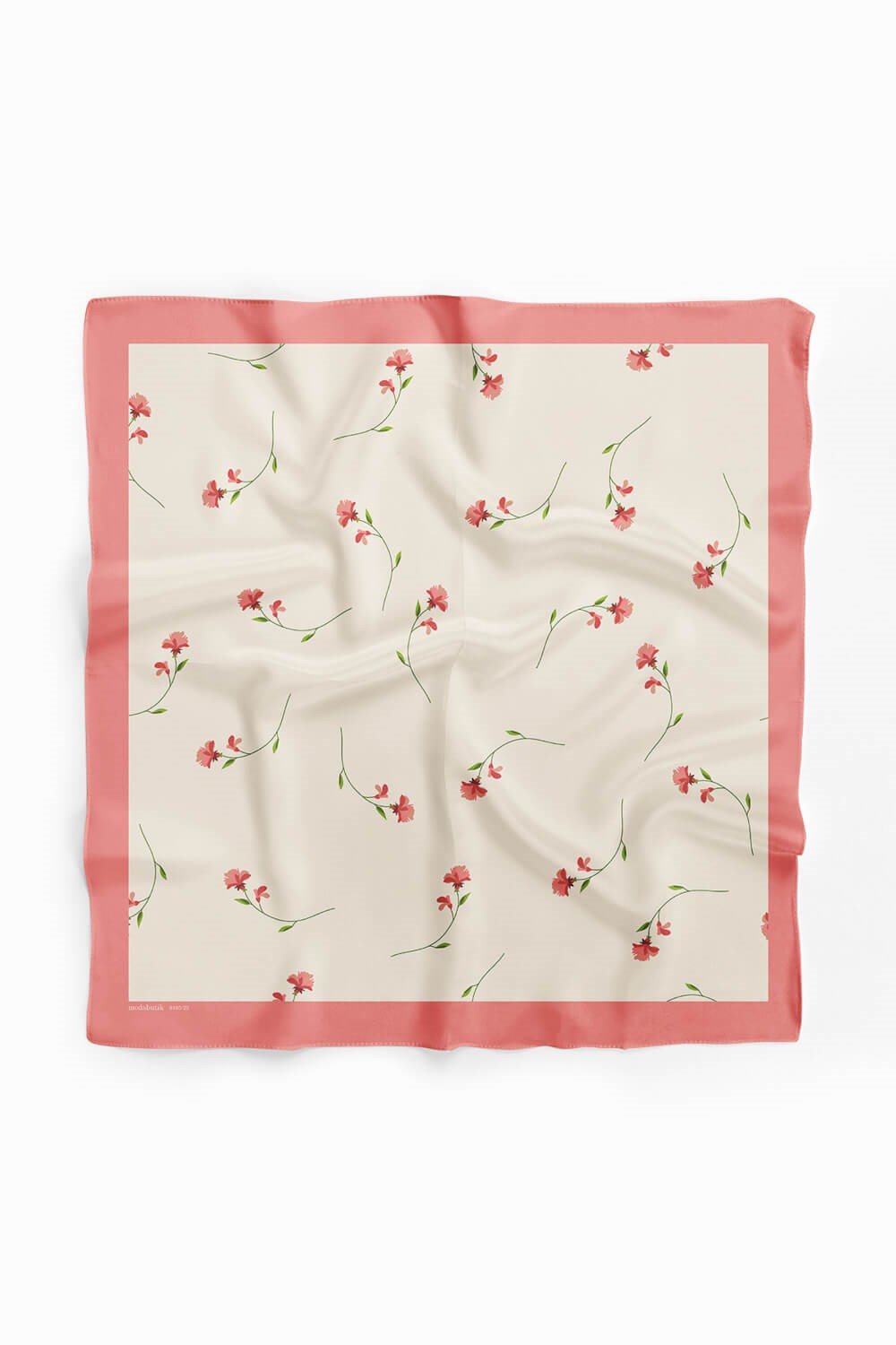 G27 Kadın Çiçek Desenli Bandana Pudra DG0105-22 Snz